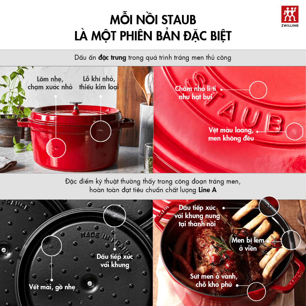 ストウブ ホーロー鋳物鍋 ピコ・ココット ラウンド チェリーレッド (20