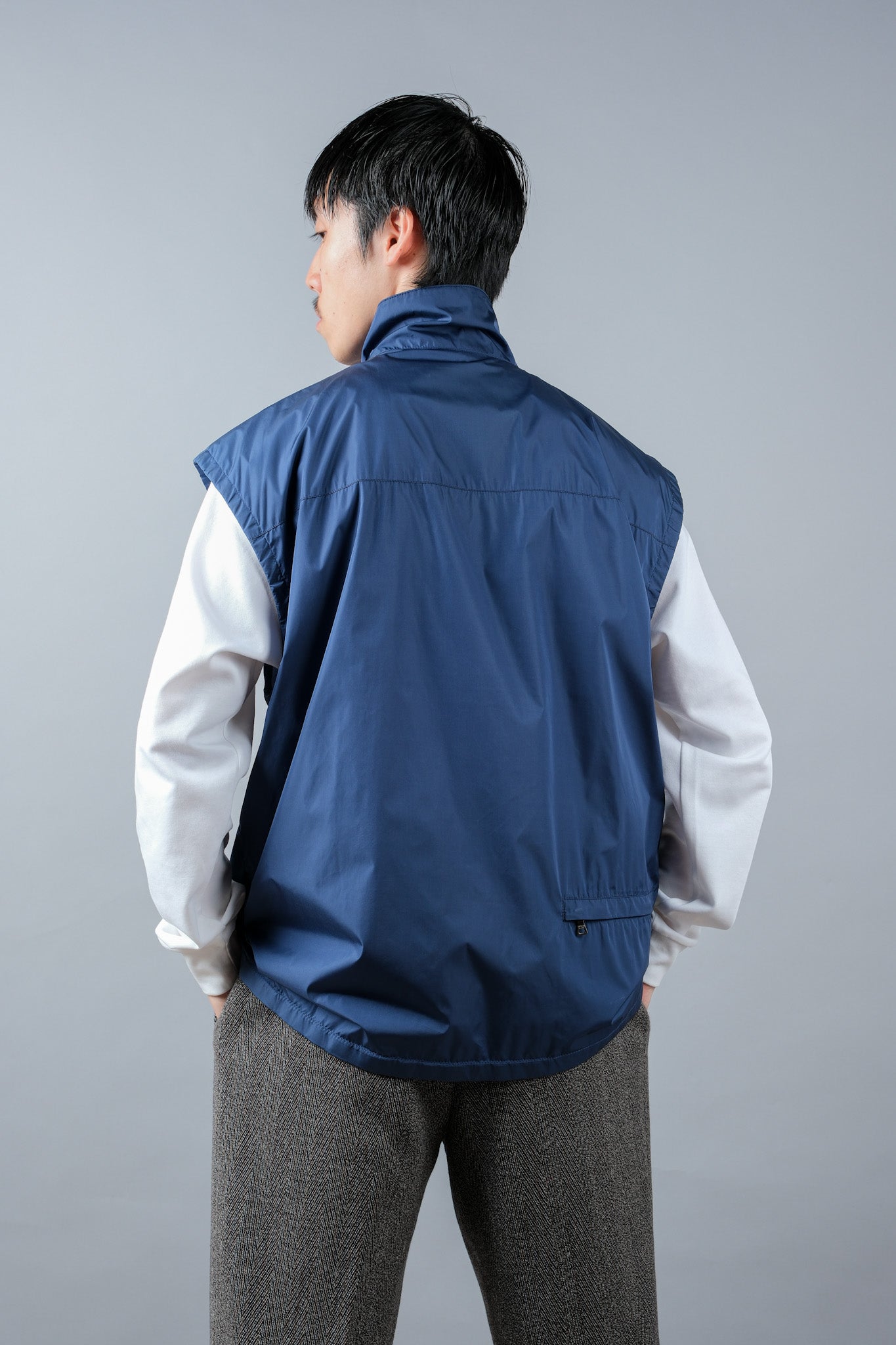 90's] Old Prada Linea Rossa NYLON Zip Up Vest Size.52 