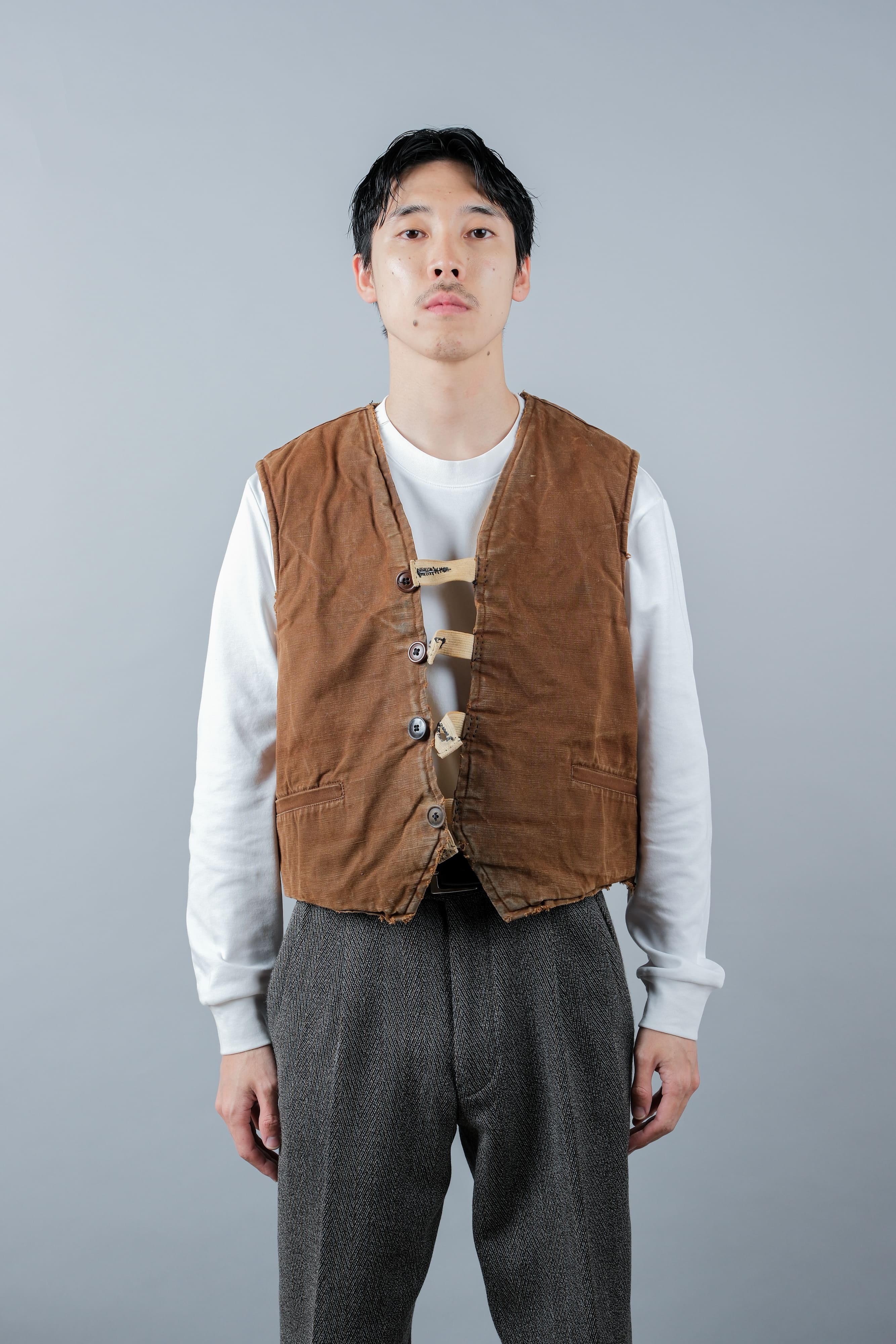 40's] WWⅡ French Resistance Cotton Cotton Canvas FUR LINED WINTER V