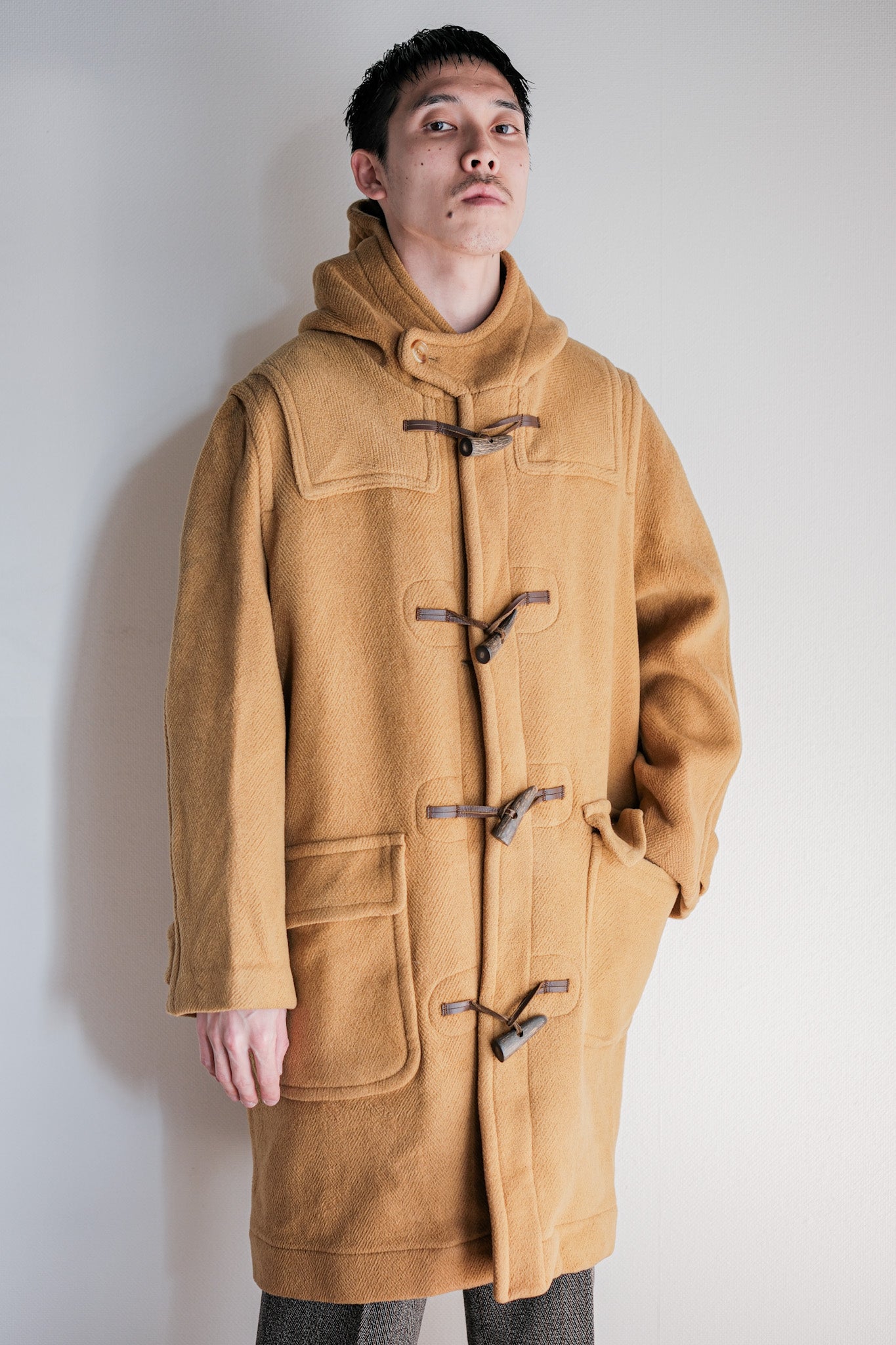 90's] Old Invertere HBT Wool Duffle COAT SIZE.38R 