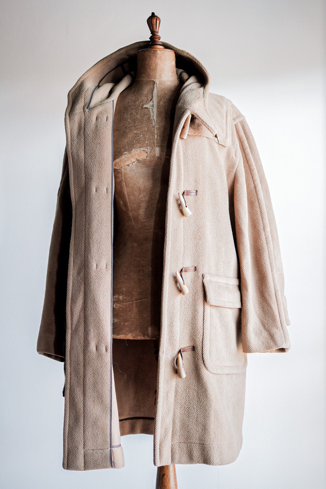 80's】Old England Wool Duffle Coat Made by INVERTERE 