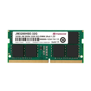 TRANSCEND 32GB JM DDR4 3200 SODIMM 1RX8 1.2V (JM3200HSE) | VillMan