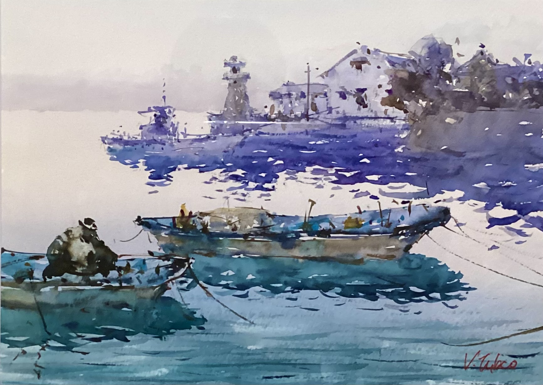 M6 額なし▪️油彩画 原画▪️ヨーロッパ画家ヴィタリエ・ズブコ