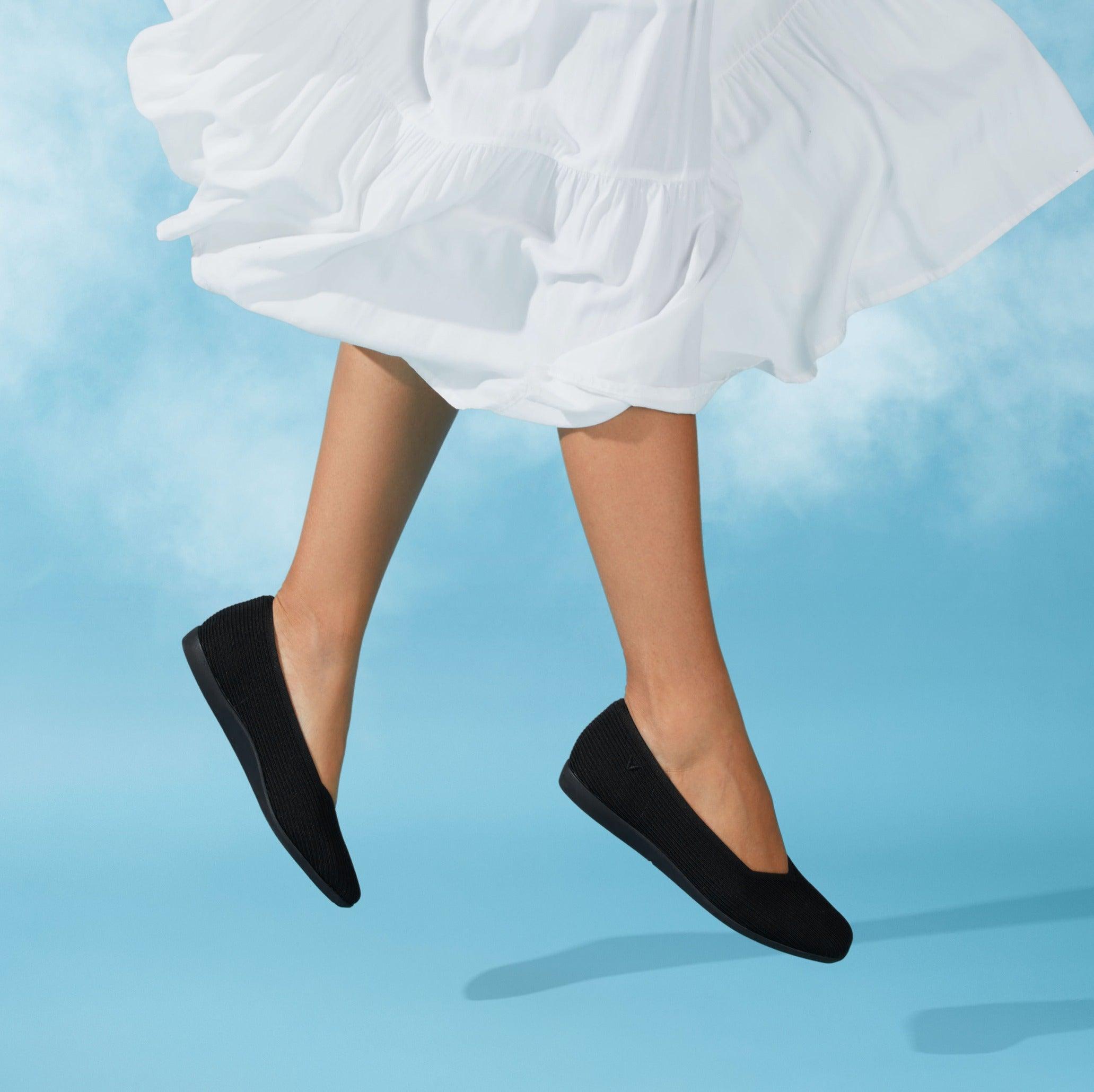 Margot™ Walker] スクエアトゥ 超軽量 厚底 フラットシューズ – VIVAIA