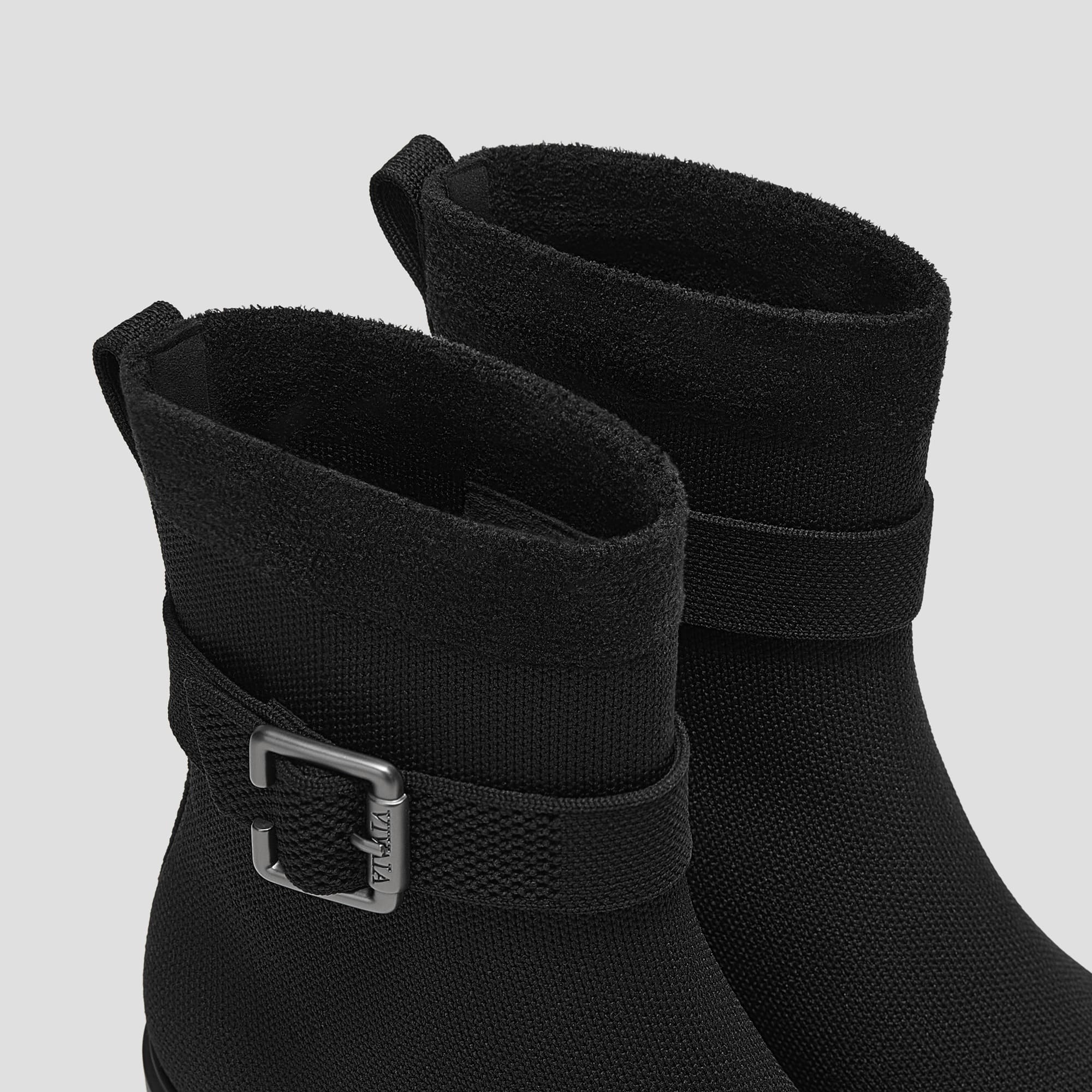 Gisella] スクエアトゥ 撥水加工 ヒールブーツ – VIVAIA JAPAN