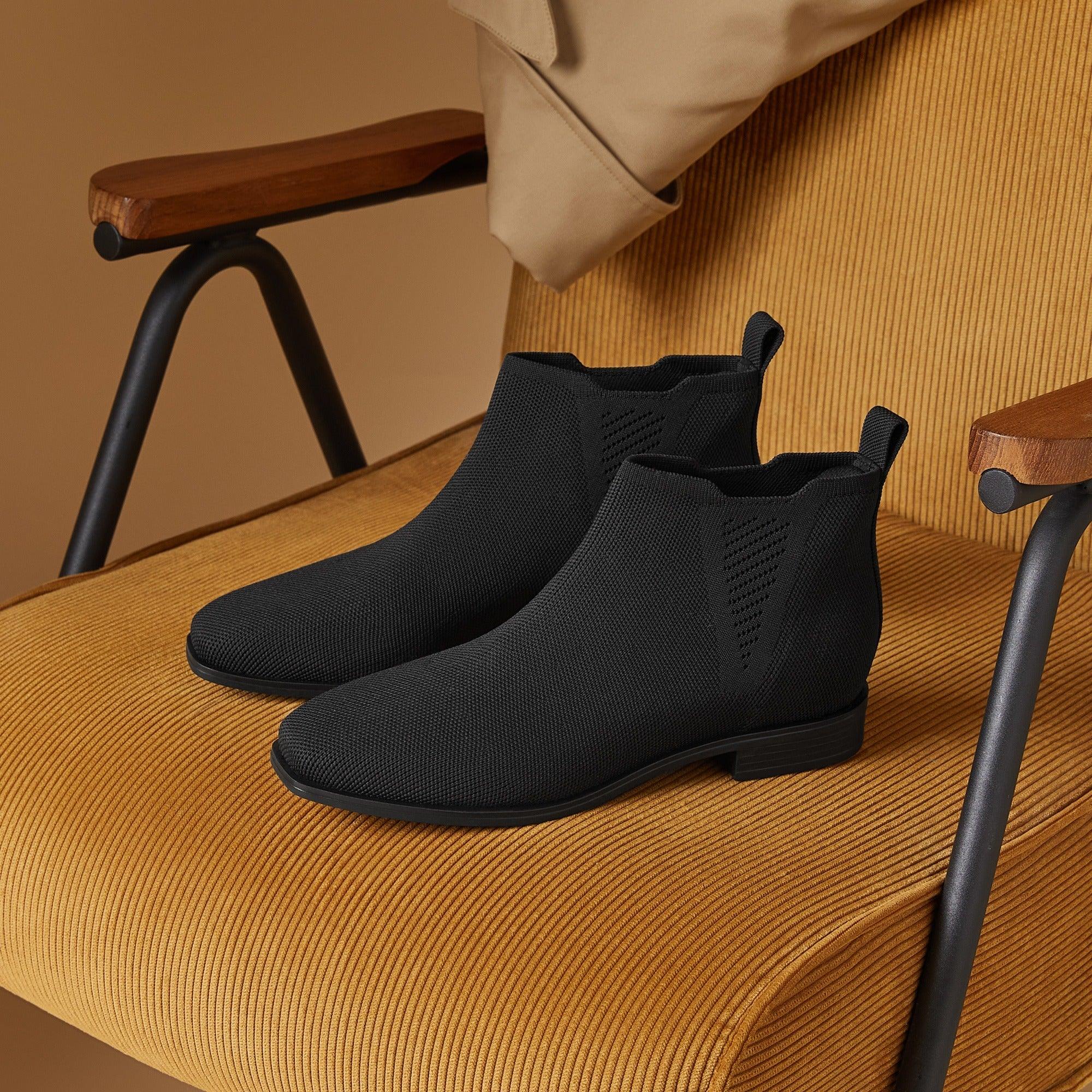 Ryan Slip-on] スクエアトゥ 撥水加工 スリッポン チェルシーブーツ