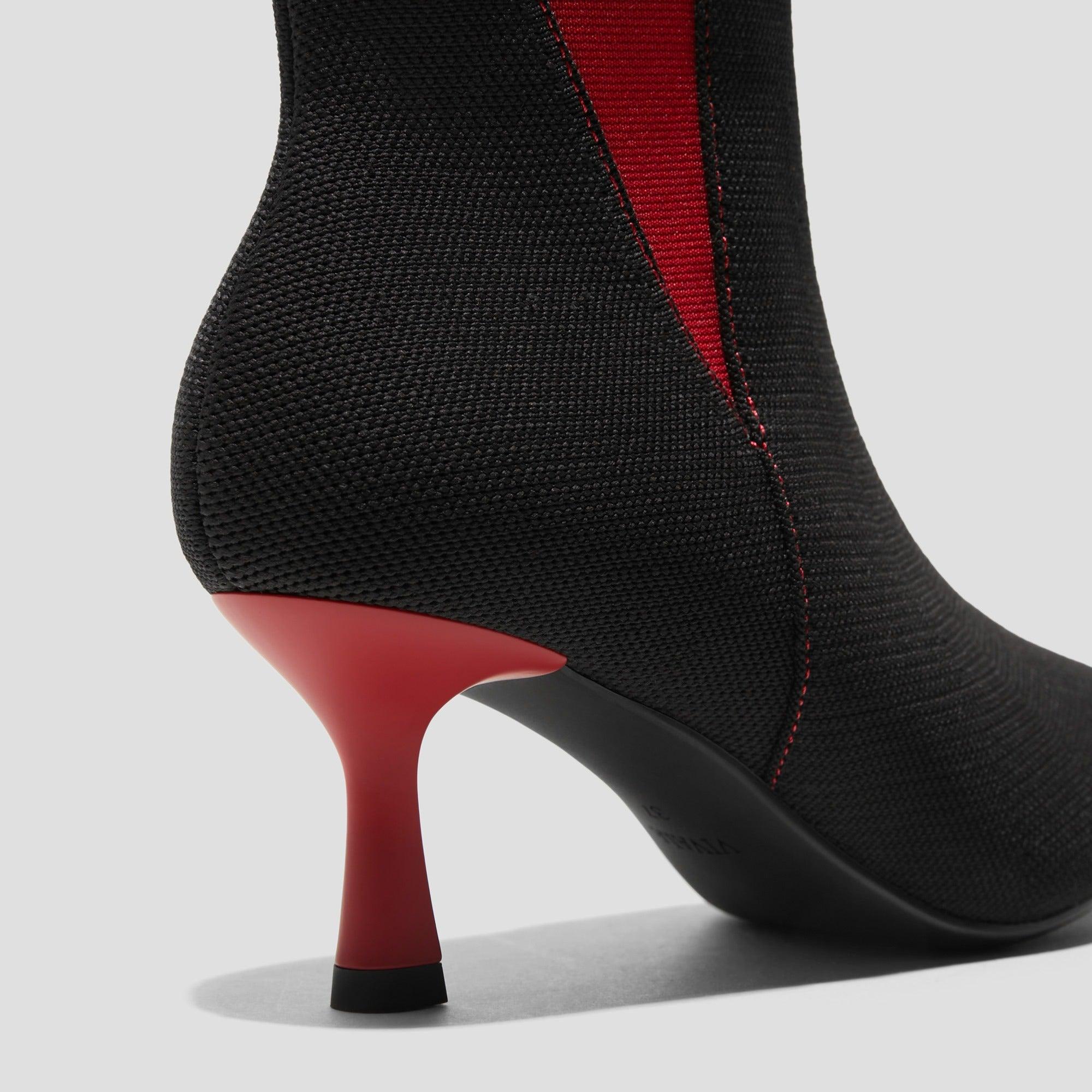 Alexandra] ポインテッドトゥ 撥水加工 アンクル ヒールブーツ