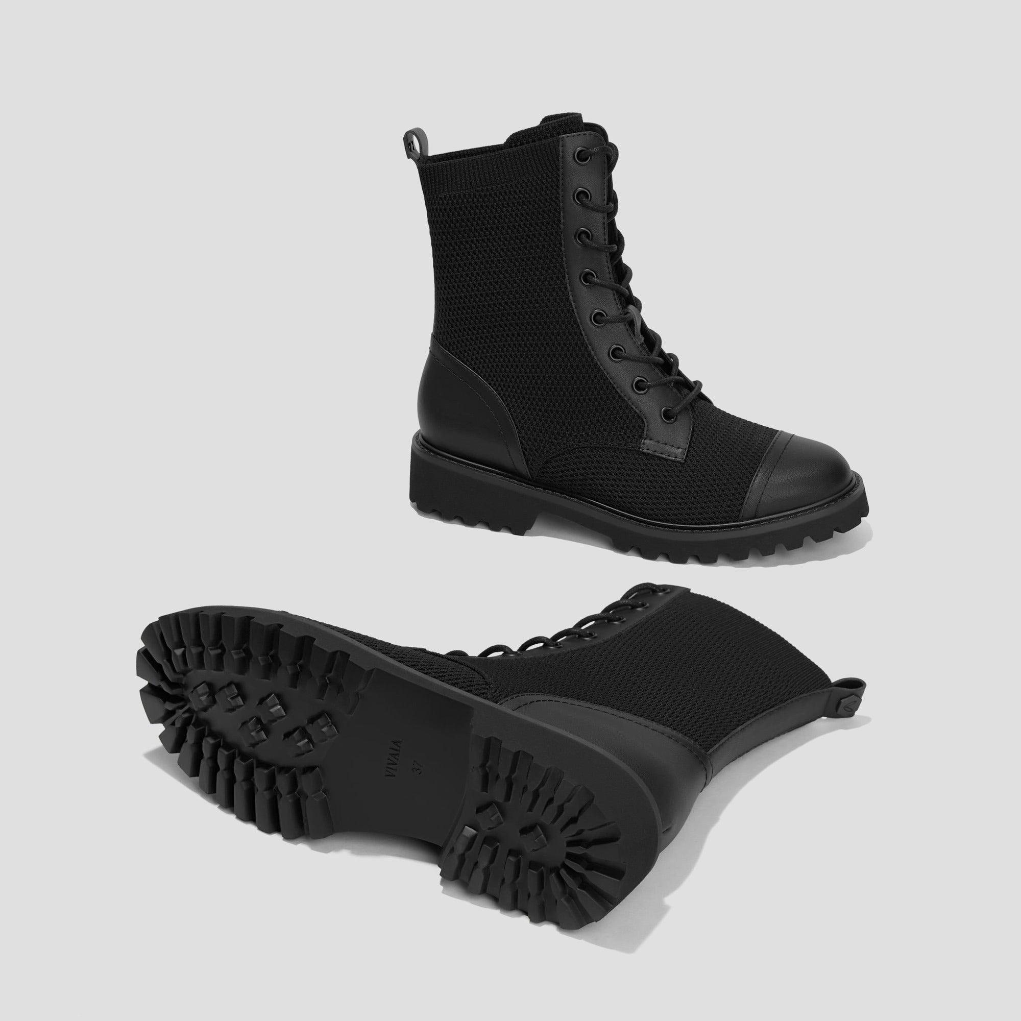 Florence] Round toe, water-repellent, lug sole, lace-up, ankle