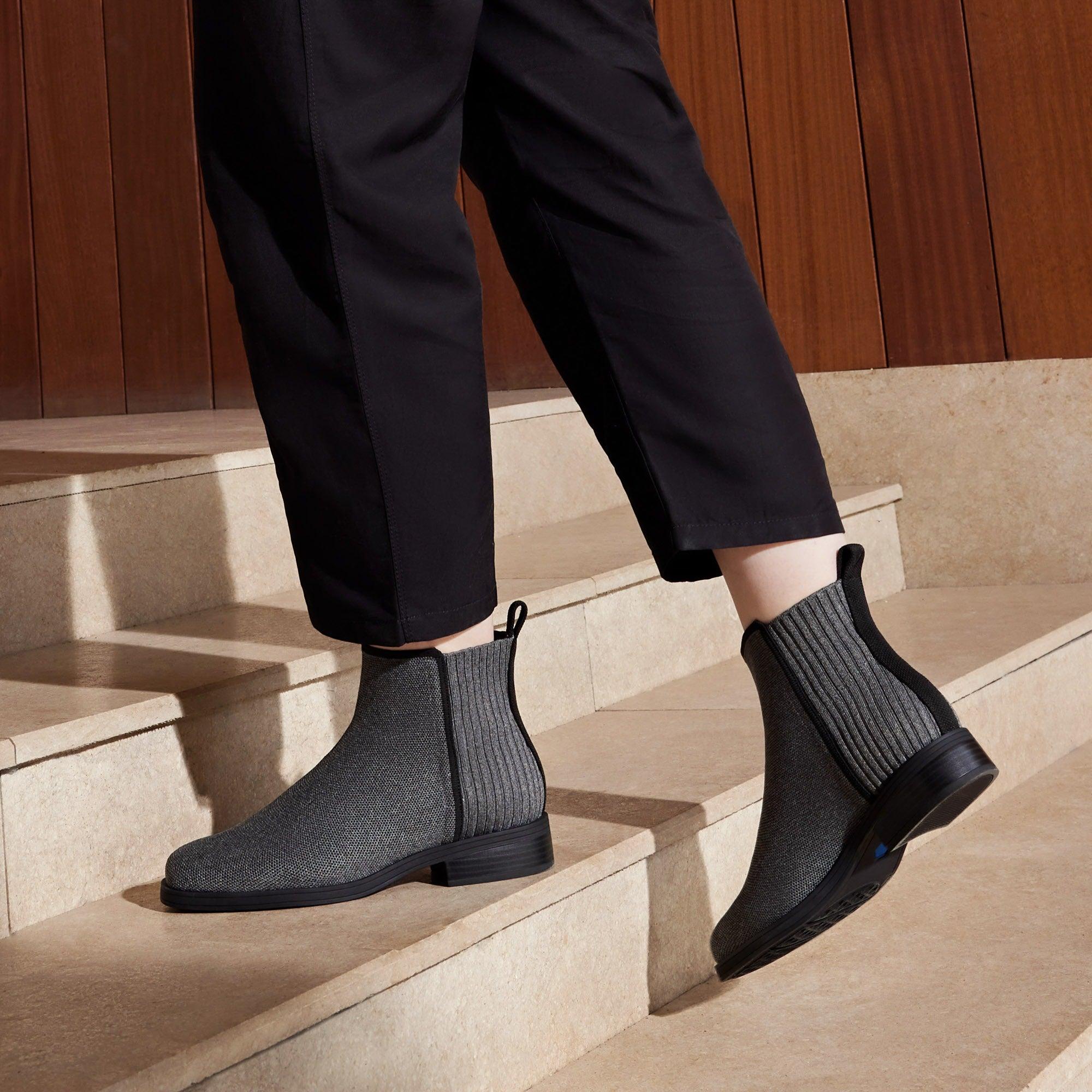 Celina] スクエアトゥ 撥水加工 アンクル チェルシーブーツ – VIVAIA JAPAN