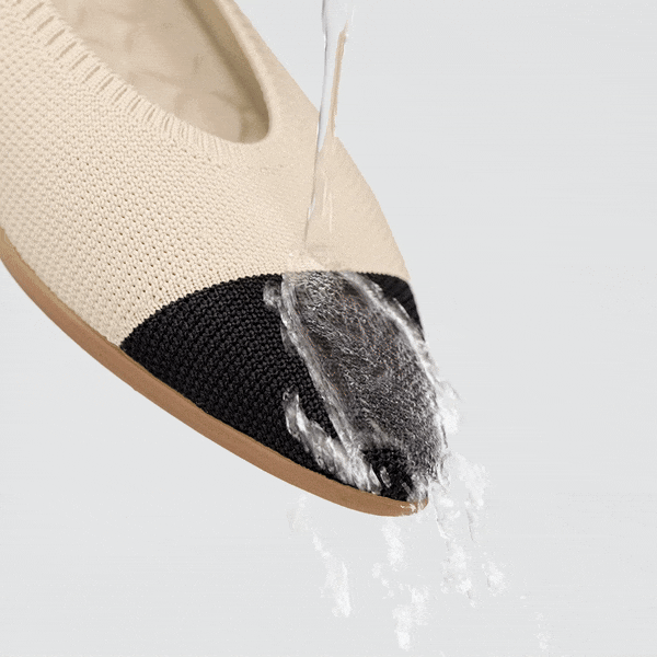 Aria Walker 超撥水] ポインテッドトゥ 超軽量 厚底 フラットシューズ