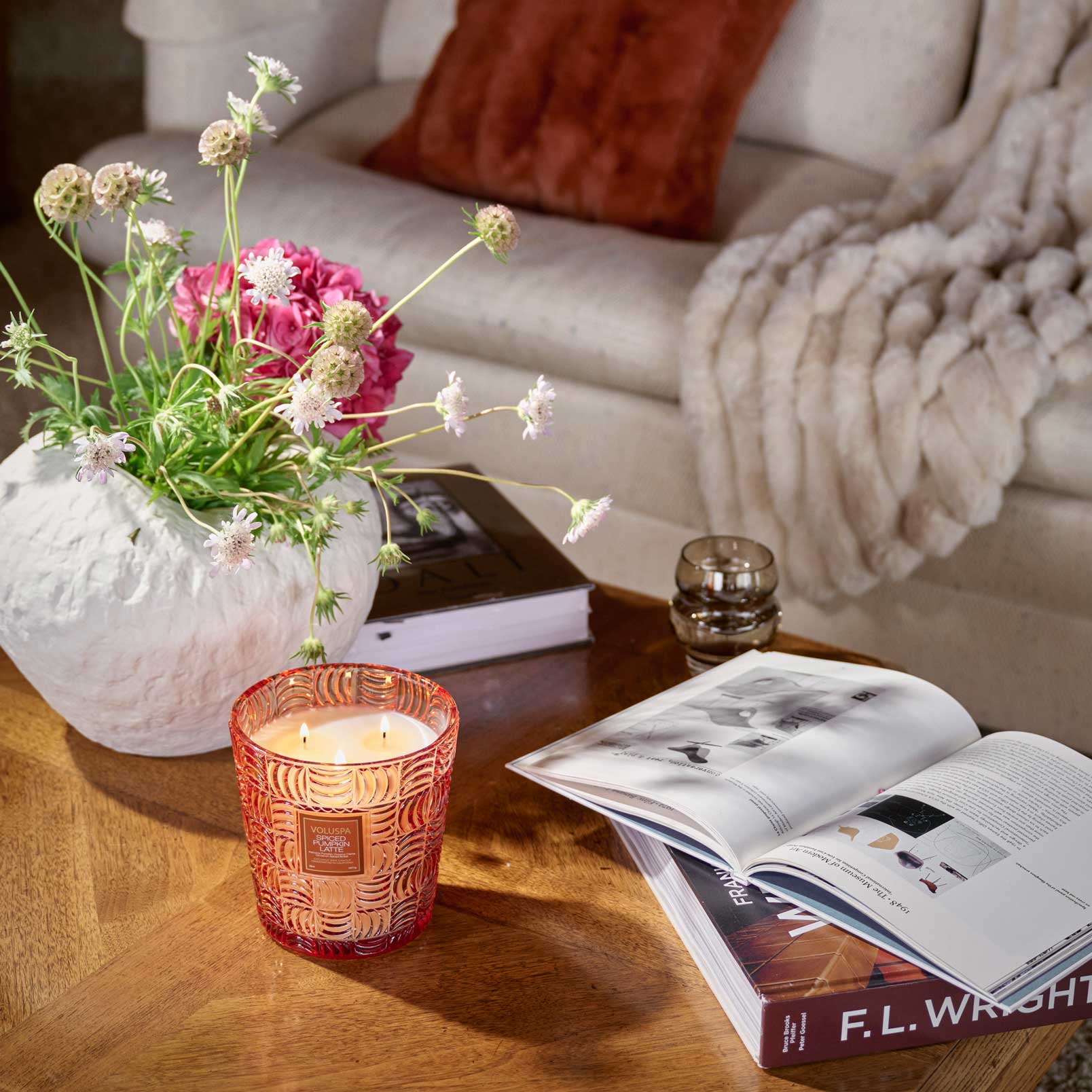 Spiced Pumpkin Latte | 3 Wick Hearth Candle | VOLUSPA