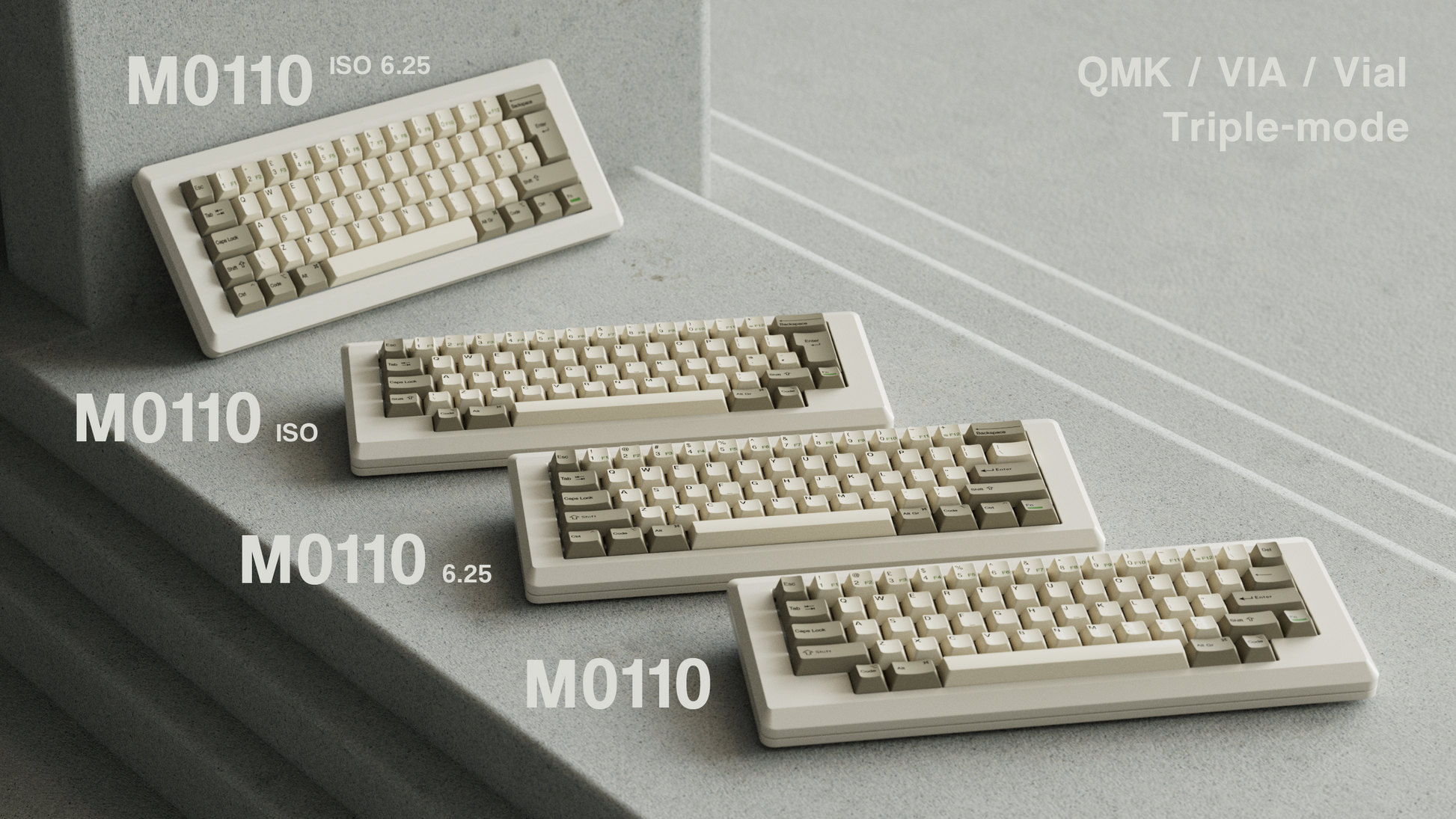 M0110 Triple-mode - Retro design - Vortex Keyboard