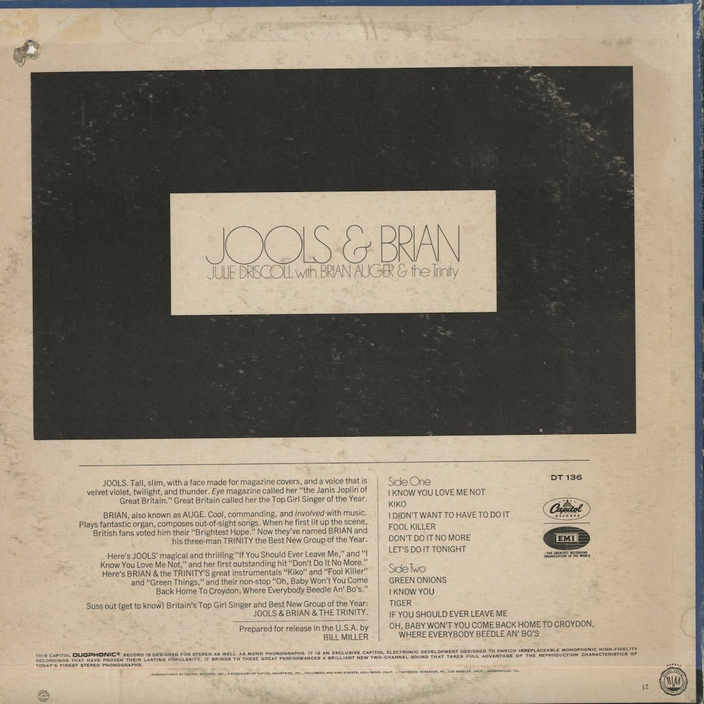Julie Driscoll, Brian Auger & The Trinity - Jools & Brian LP 1969