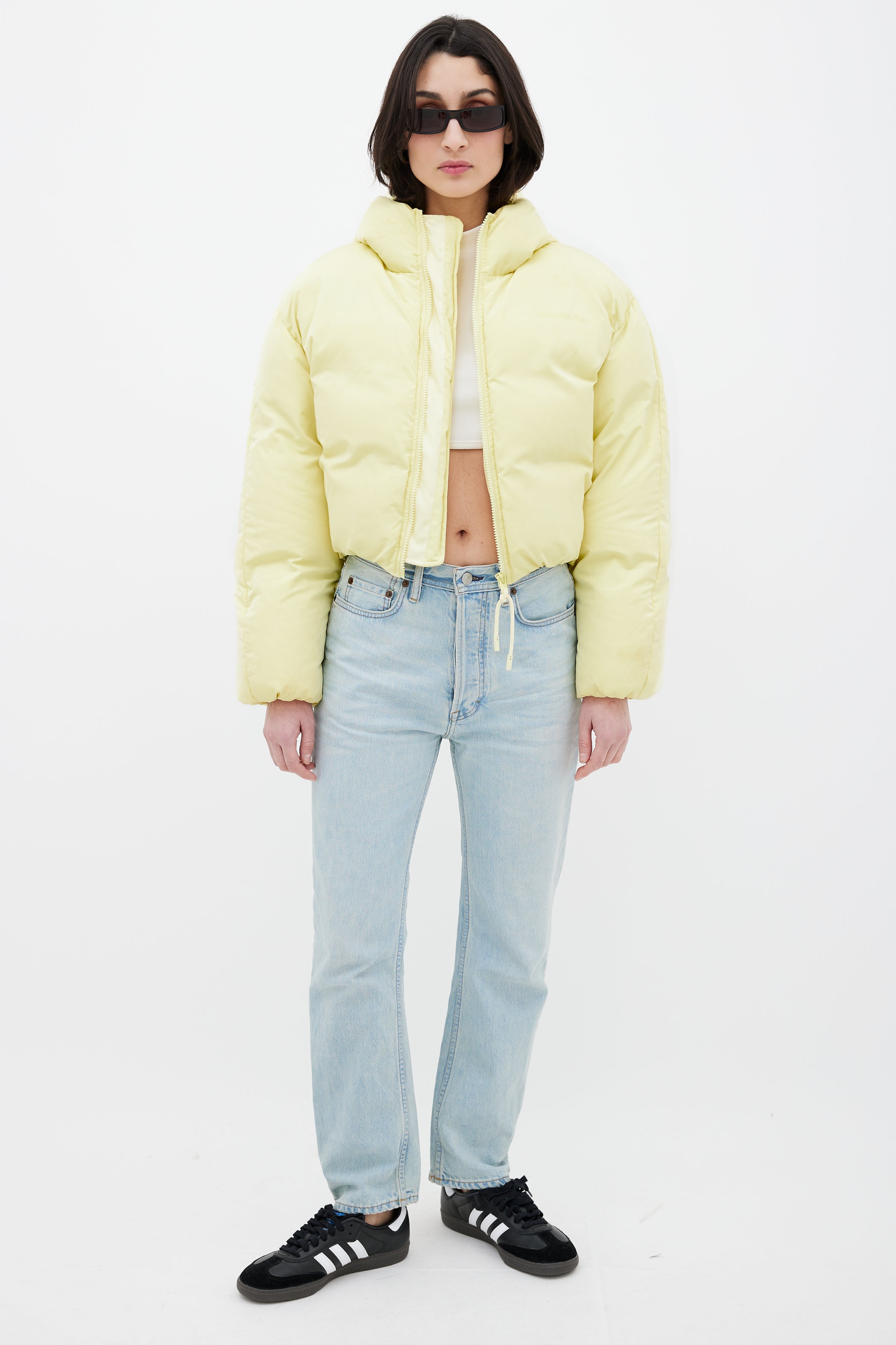 Acne Studios // Yellow Hooded Cropped Down Jacket – VSP Consignment