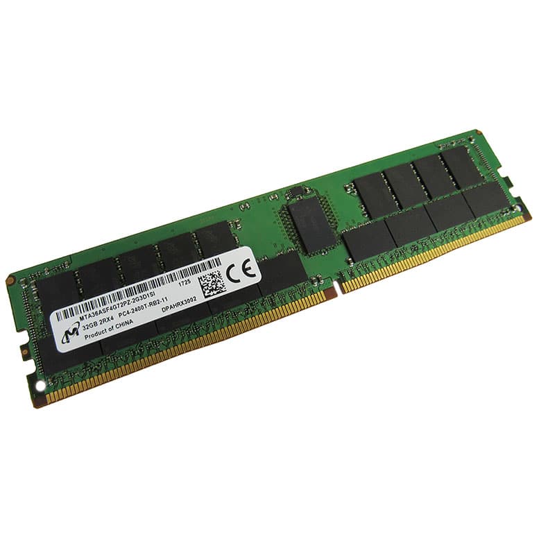 Micron 32GB DDR4 PC4-2400T ECC Memory Module MTA36ASF4G72PZ
