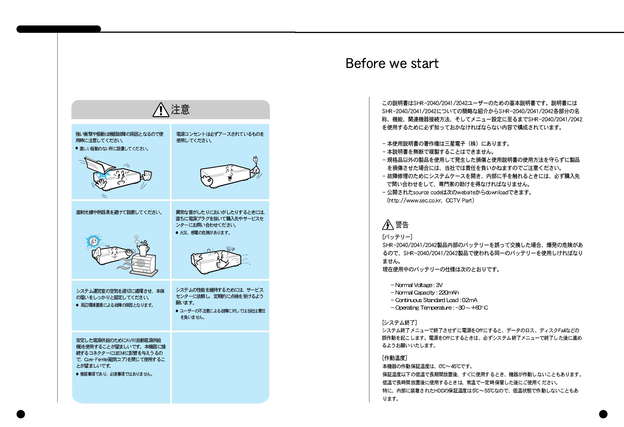 Samsung SHR2040 取扱説明書
