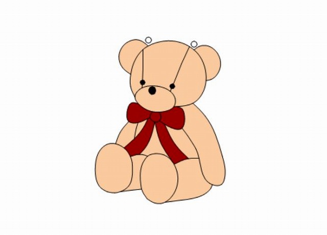 小熊のステンドグラス - W3-Stained Glass