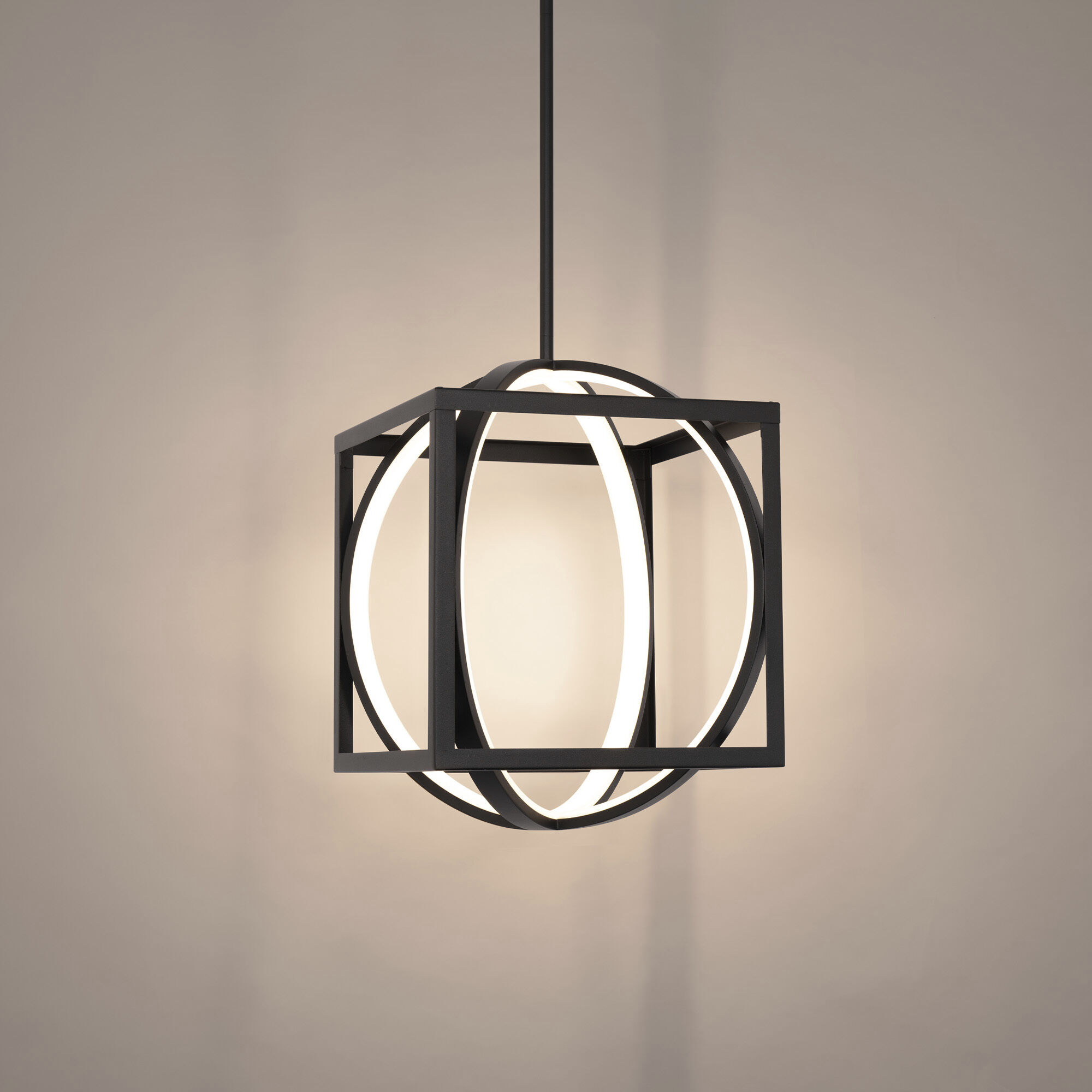 WAC Lighting PD-57317-BK Geometrix LED 12.63 inch Black Pendant