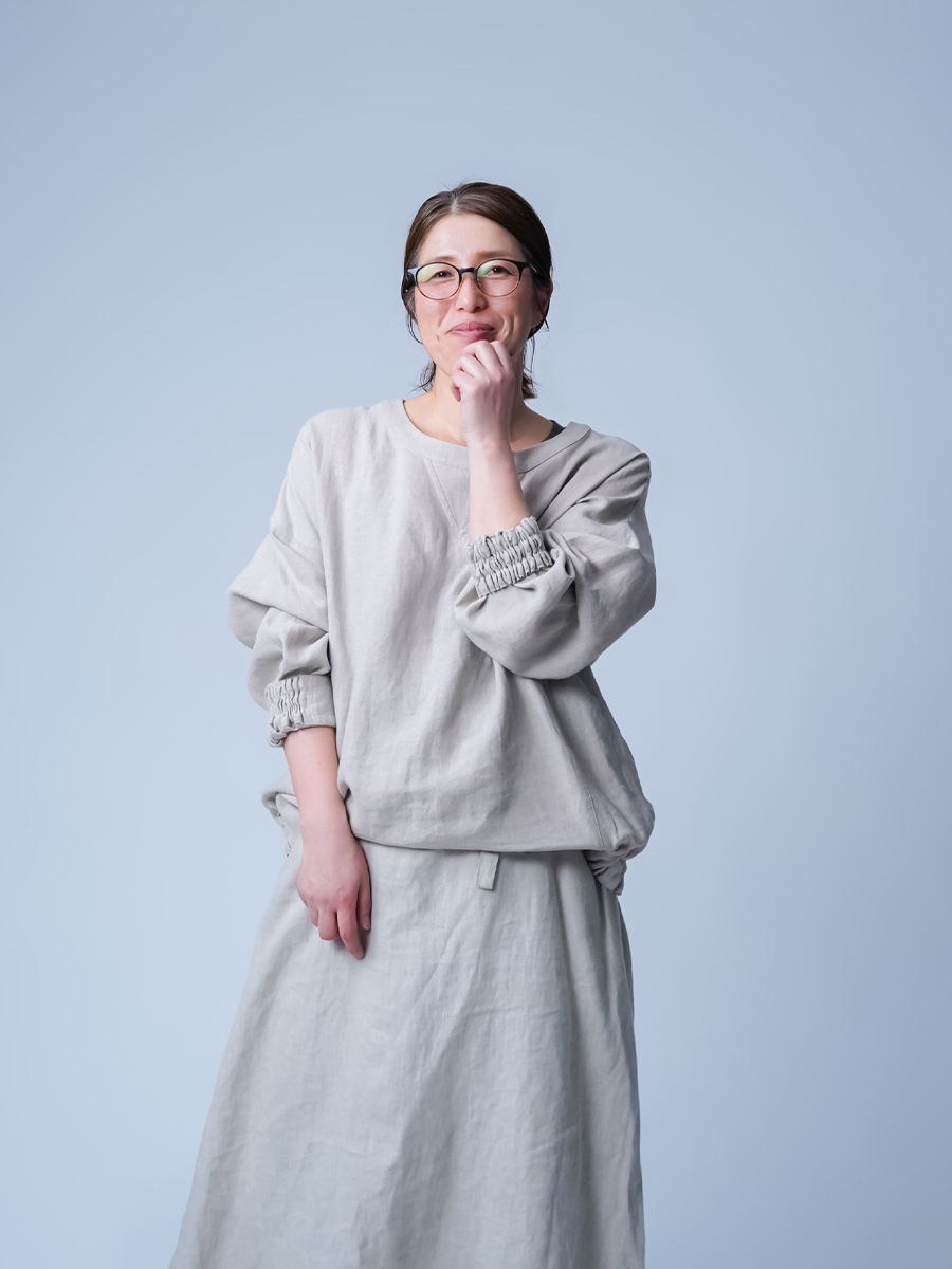 リネンスウェット】サイズ感が大事しっかり者のスウェット ／ 亜麻