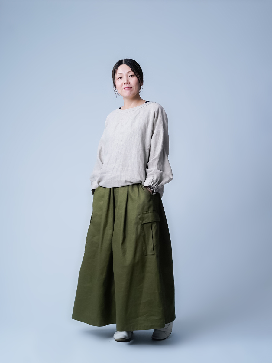リネンスウェット】サイズ感が大事しっかり者のスウェット ／ 亜麻