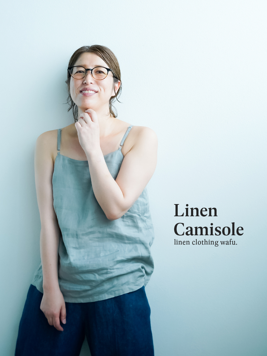 リネンキャミソール】下着をつけずに快適に過ごせる トッキノン