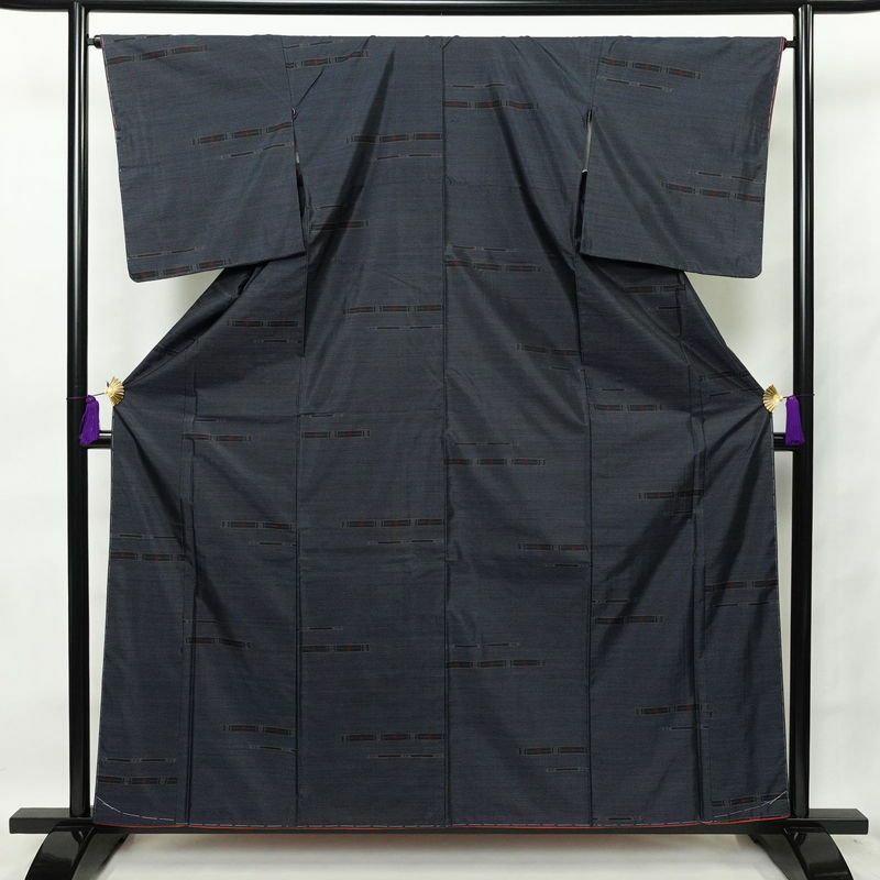 大島紬 良品 証紙なし しつけ糸付き 正絹 古典柄 袷仕立て 身丈159cm