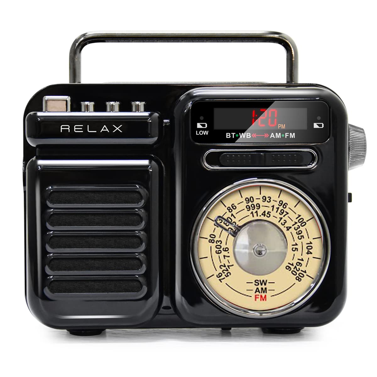 RELAX Multi Retro Portable Bluetooth FM/AM Radio Speaker 7 in 1