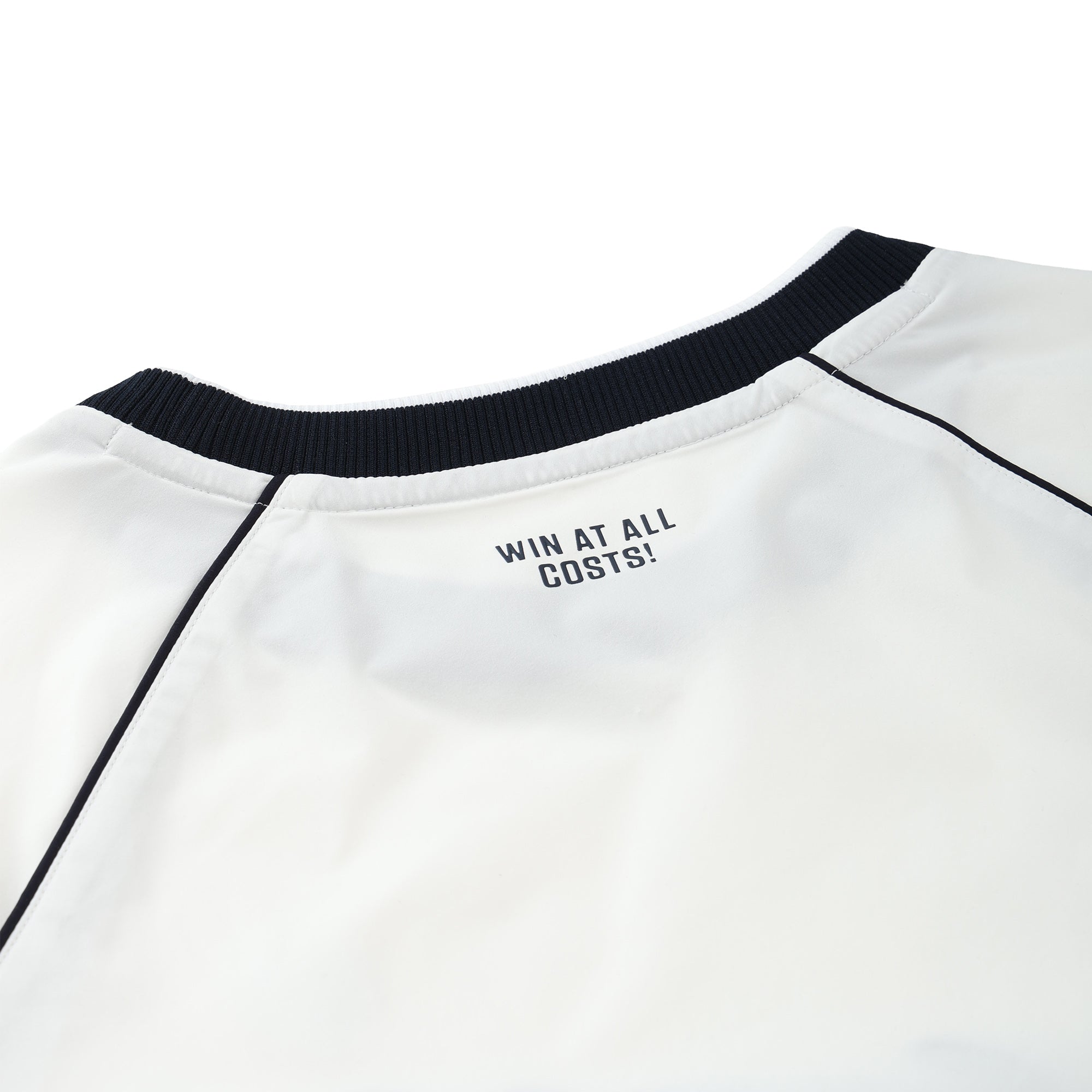 WOMEN ストレッチタフタバックロゴプルオーバー ネイビー