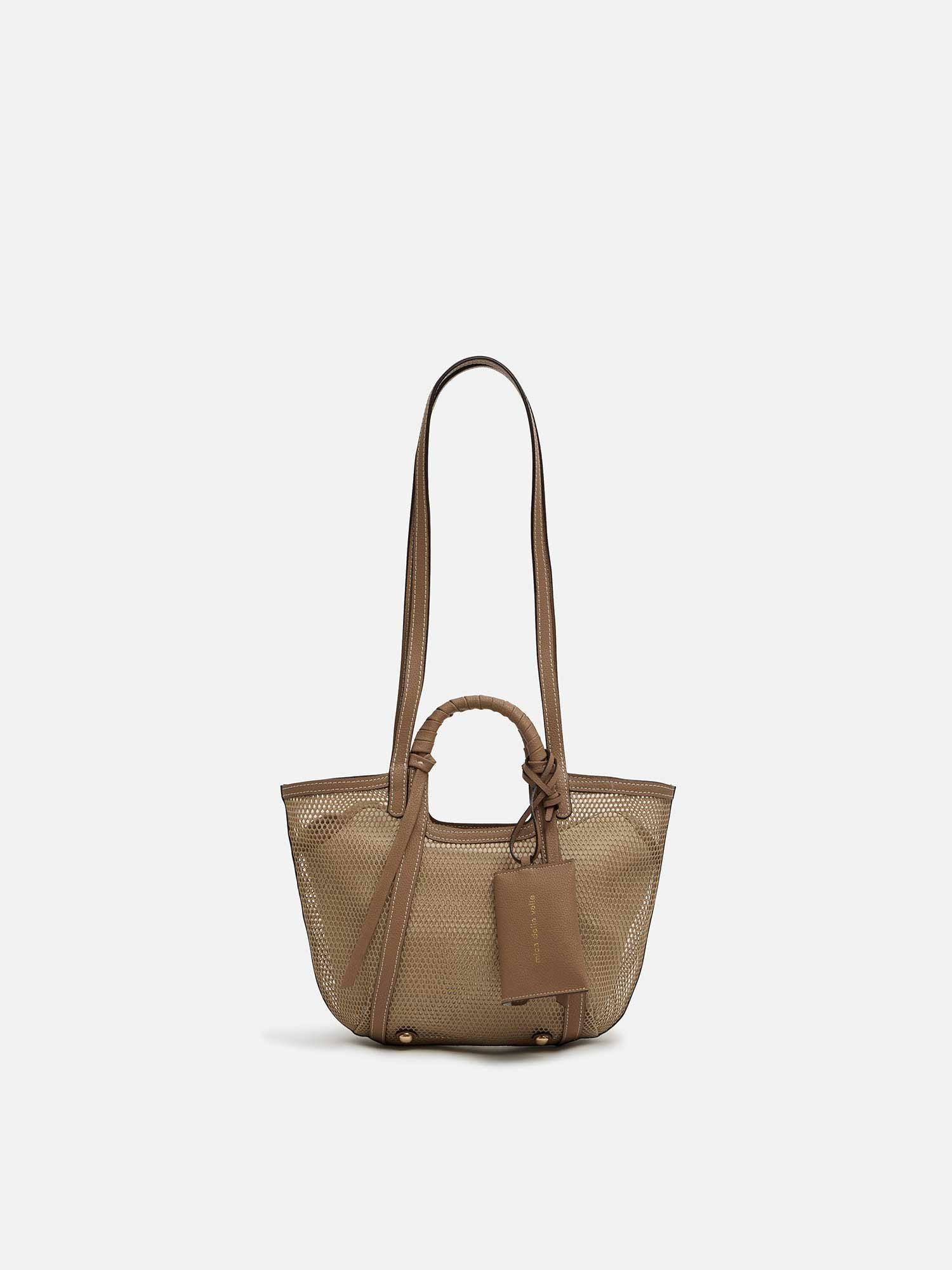 mica della valle メッシュバッグ small ベージュ |トートバッグ