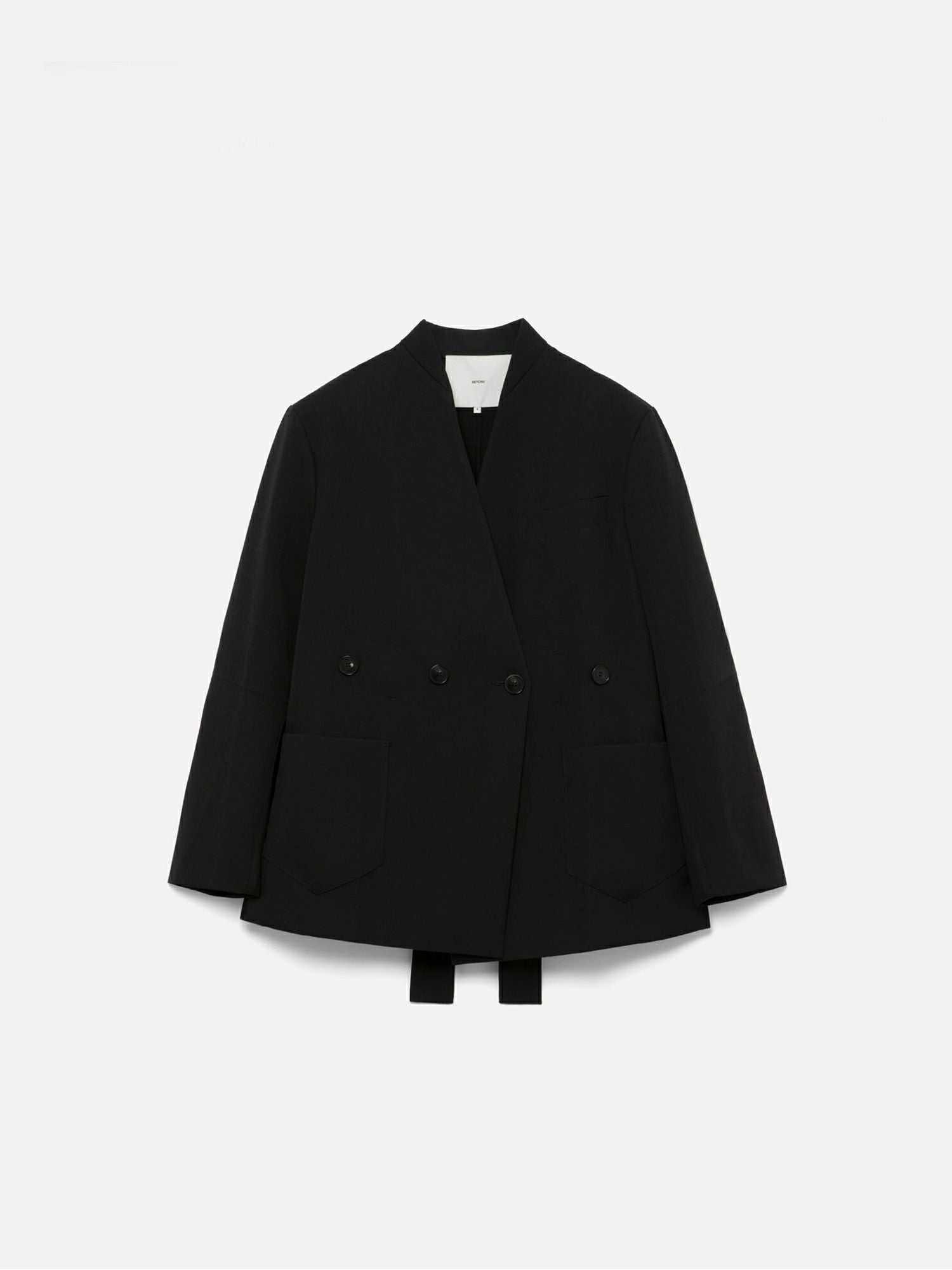 SETCHU NO LAPEL ORIGAMI JKT GABARDINE BLK |SETCHU | WAKO公式