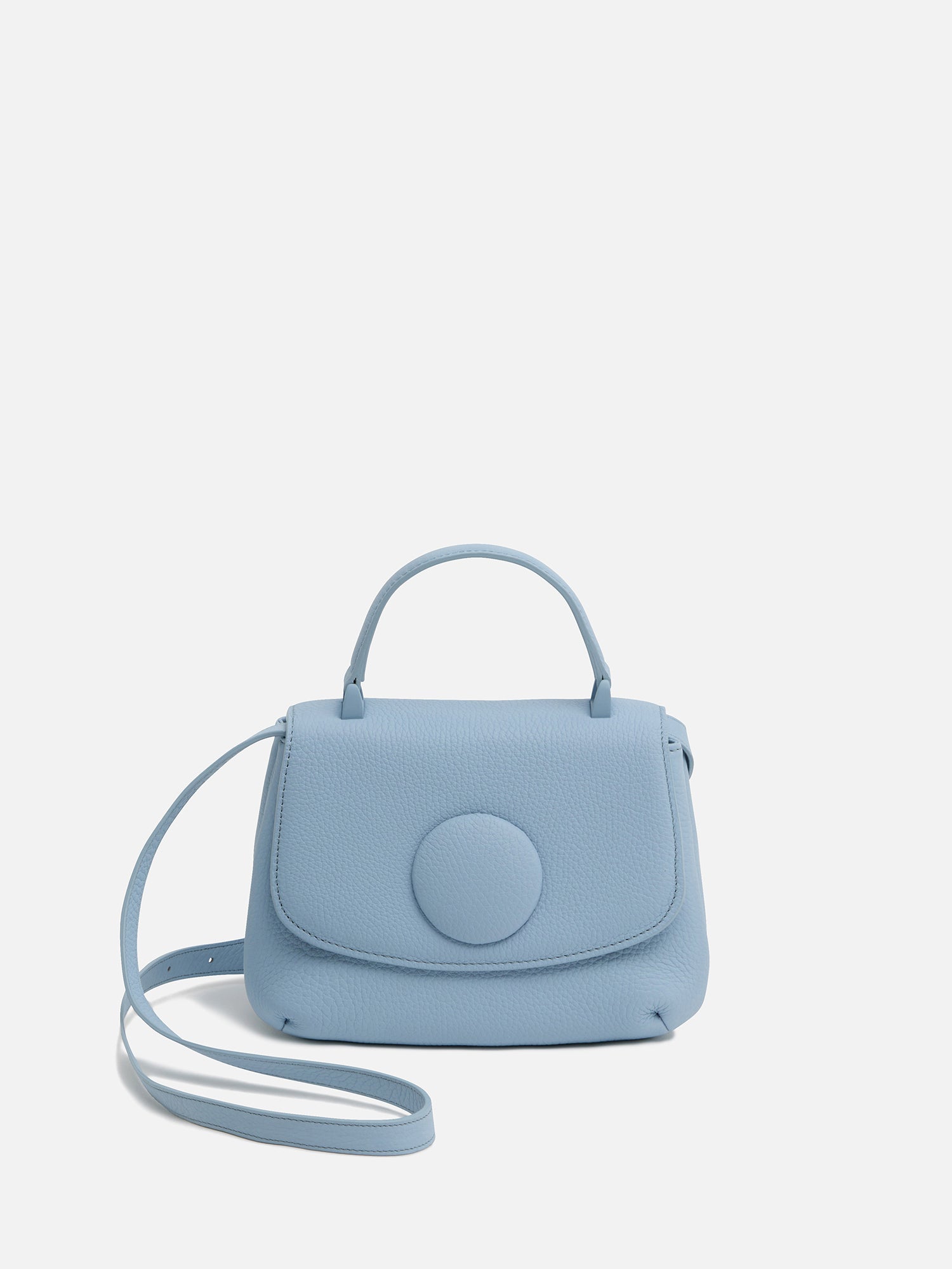 MANACO トップハンドルミニショルダーバッグ サックスブルー