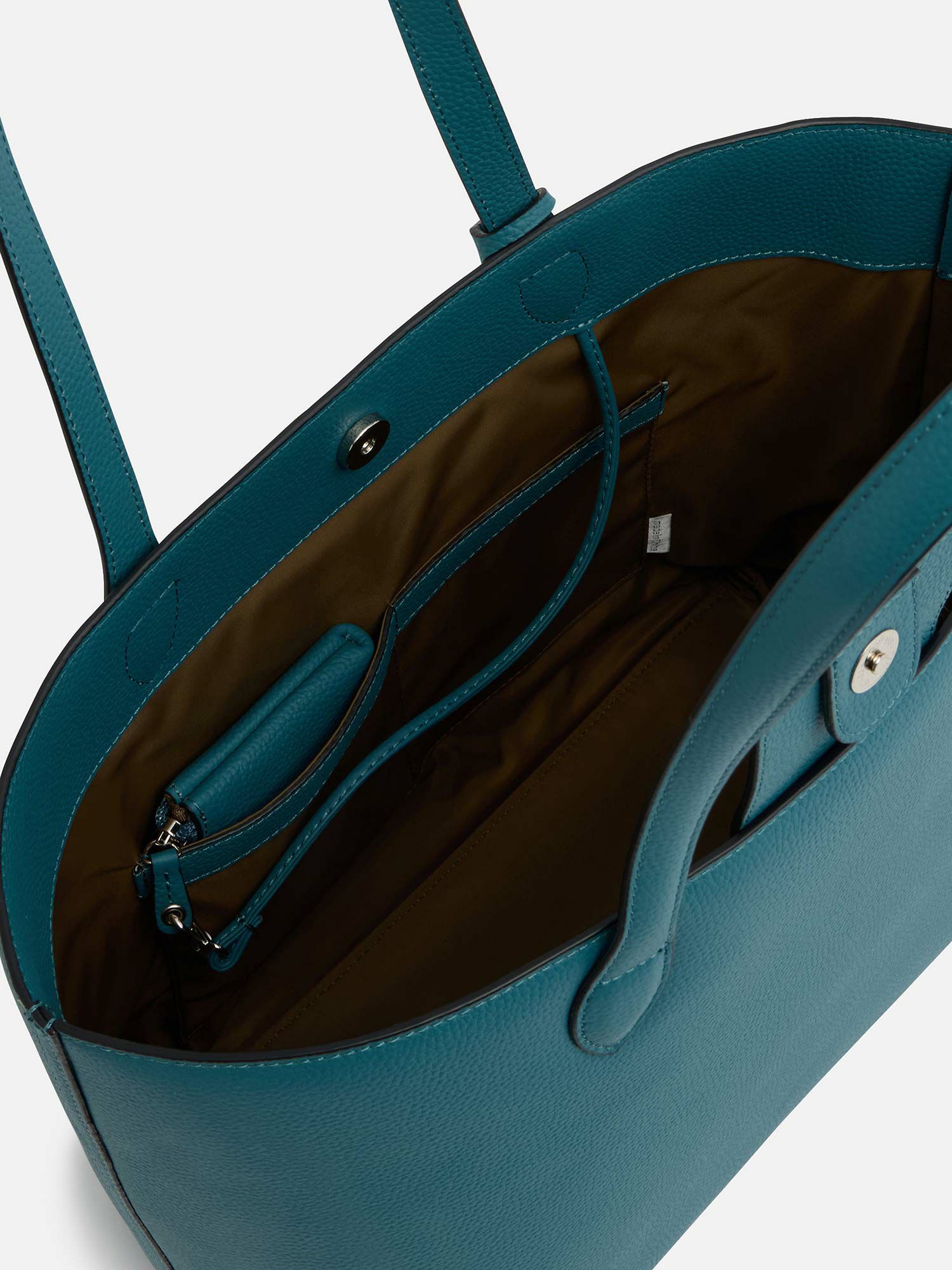 美品】WAKO 銀座和光 シボ革 レザー ライトブルー A4 ハンドバッグ 美