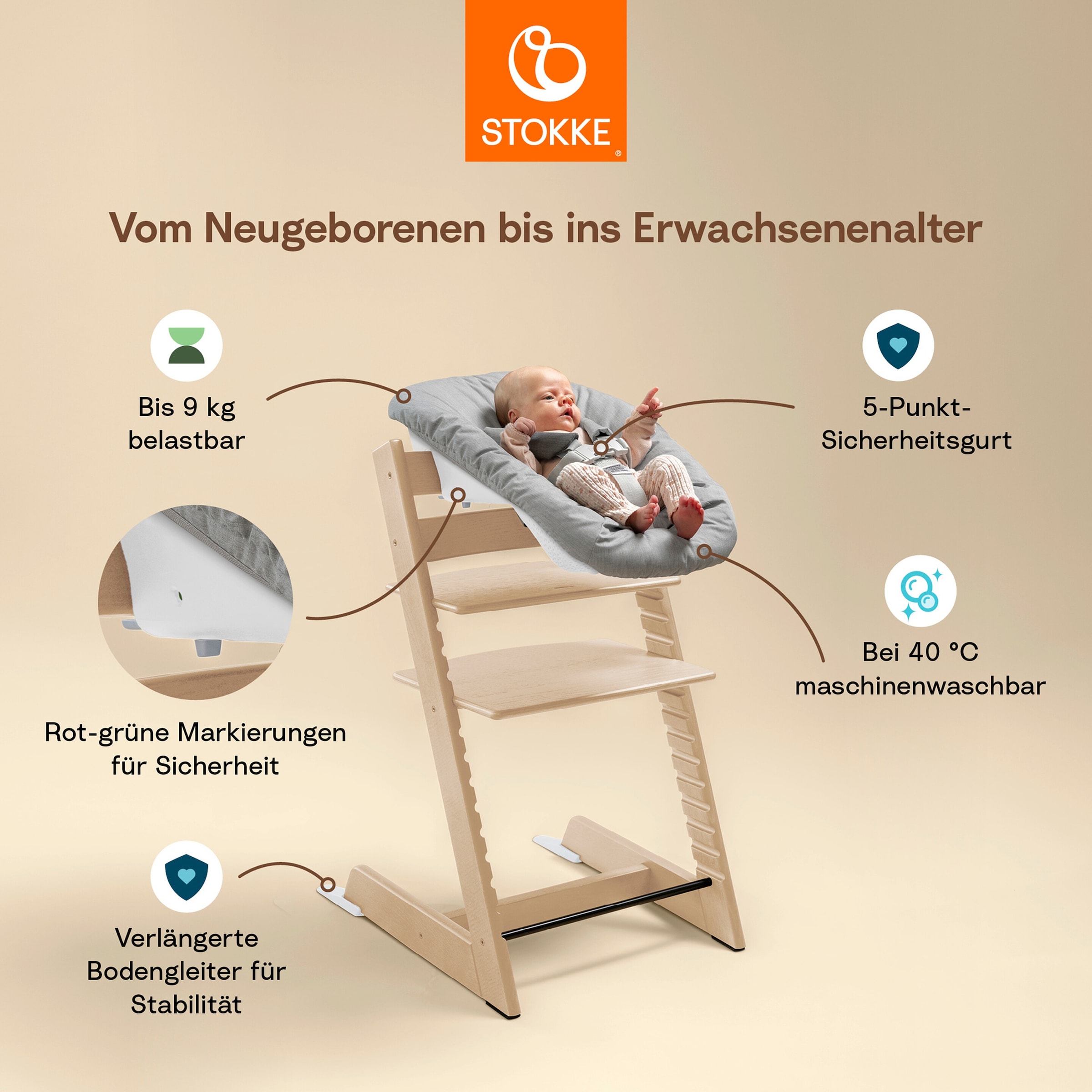 Stokke® - TRIPP TRAPP® - Bundle Treppenhochstuhl inkl. Newbornset