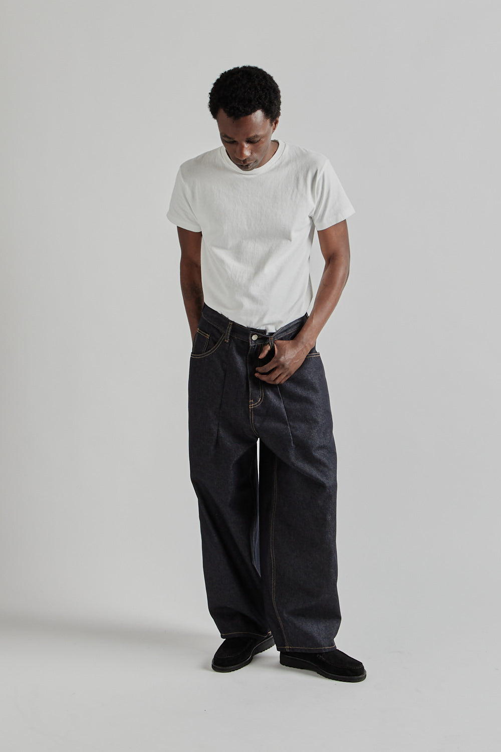 Estudio Niksen Raw Denim Balloon Jeans - Indigo Raw Denim