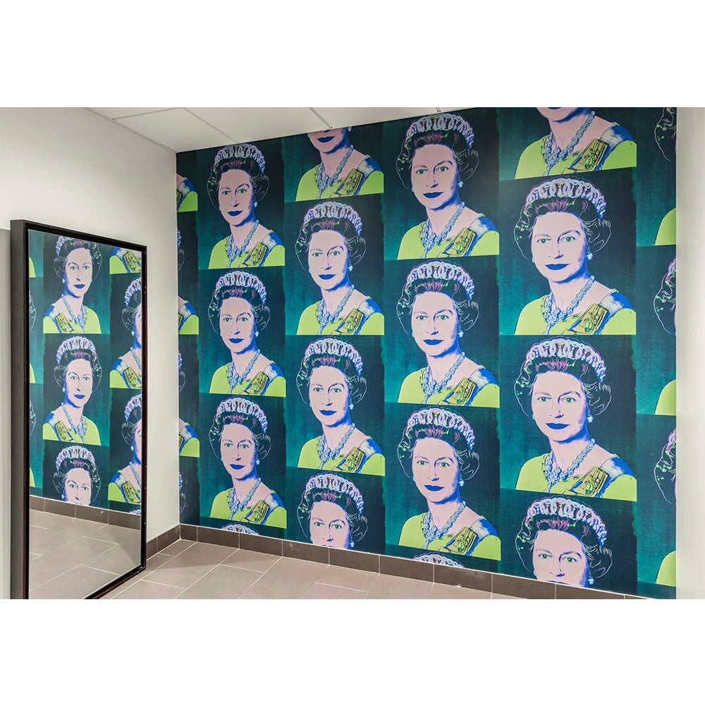 Andy Warhol / Queen Elizabeth / Teal | 輸入壁紙専門店 WALPA – WALPA.jp