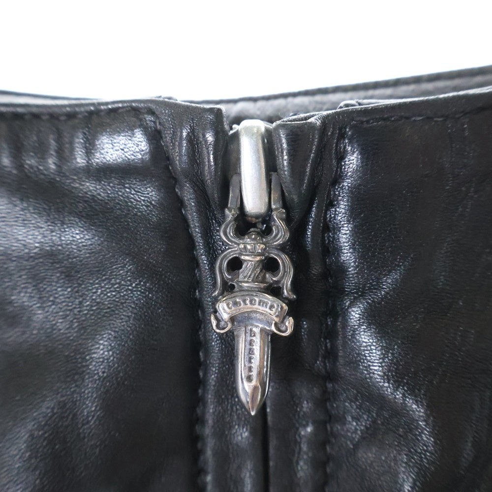 CHROME HEARTS(クロムハーツ) ハーフダガージップ レザースカート