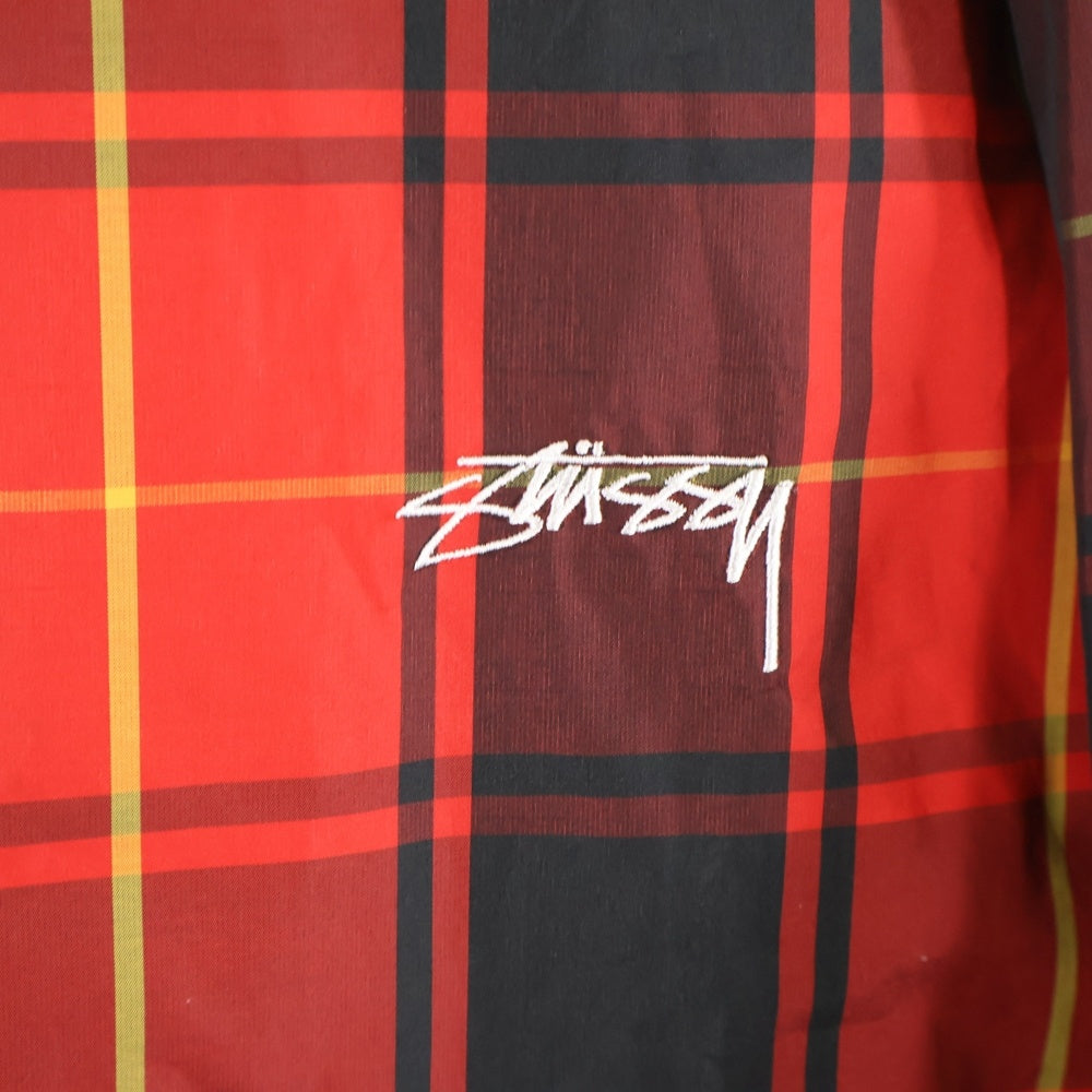 STUSSY(ステューシー) チェック柄 ポリエステル スナップボタン コーチ