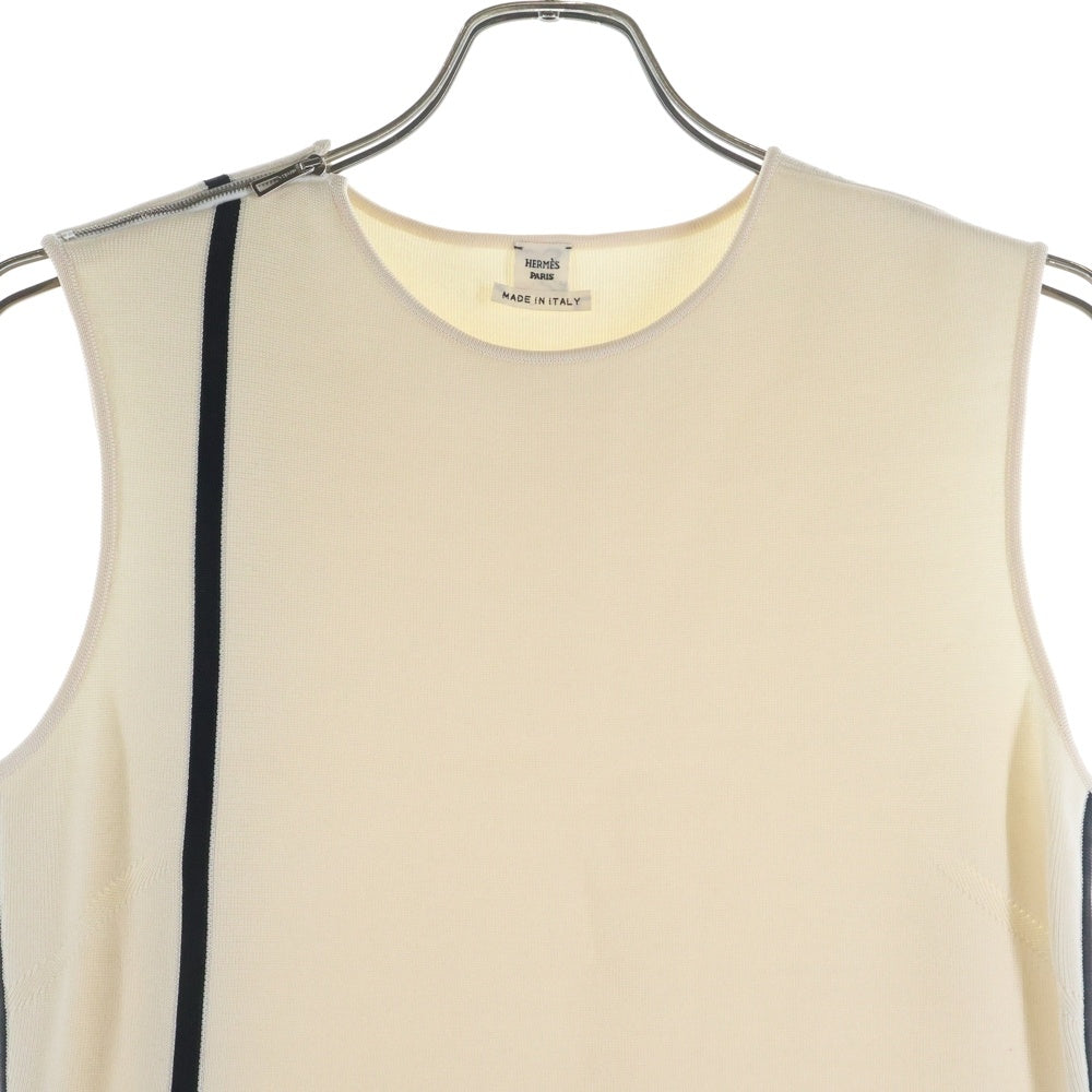 HERMES(エルメス) ノースリーブ ワンピース アイボリー/ネイビー