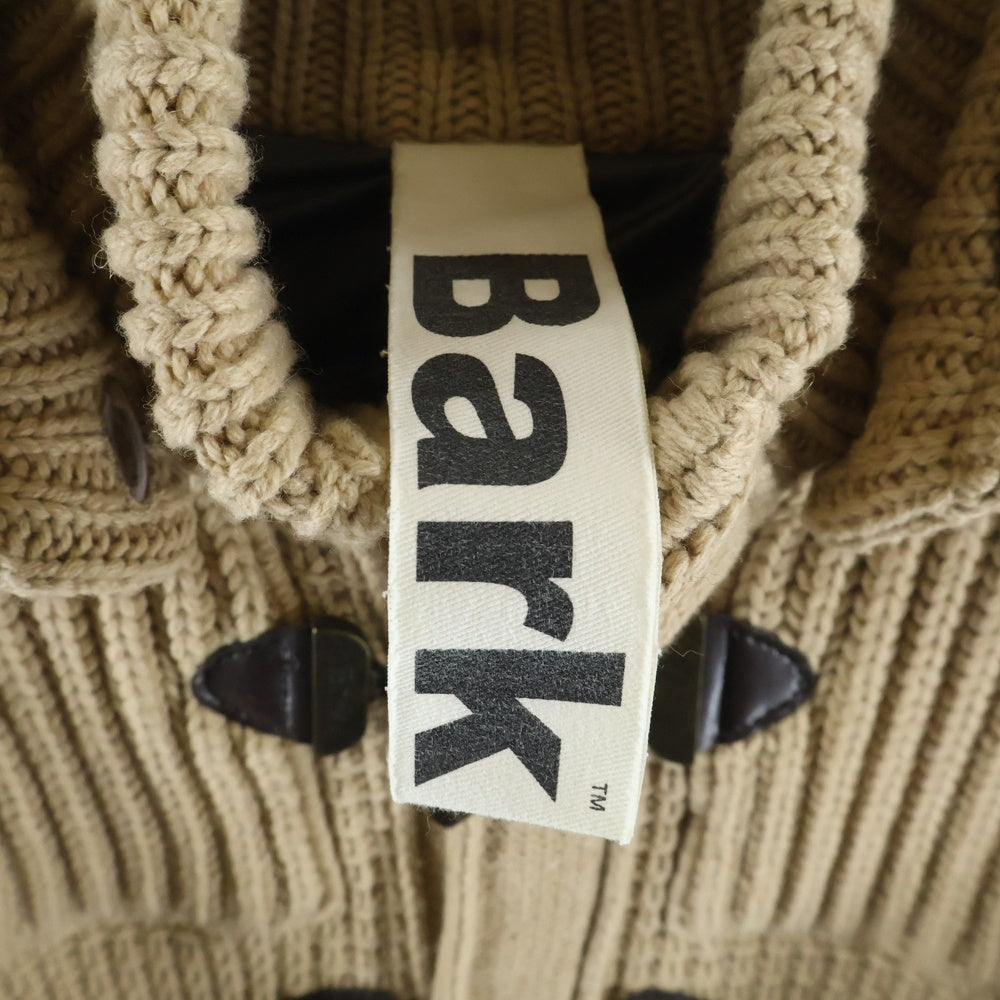 Bark(バーク) イタリア製 フーデット ニット ダッフルコート ベージュ