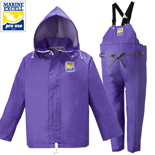 マリンエクセル パープル ジャンパー上下セット ｜ 漁師カッパ専門店