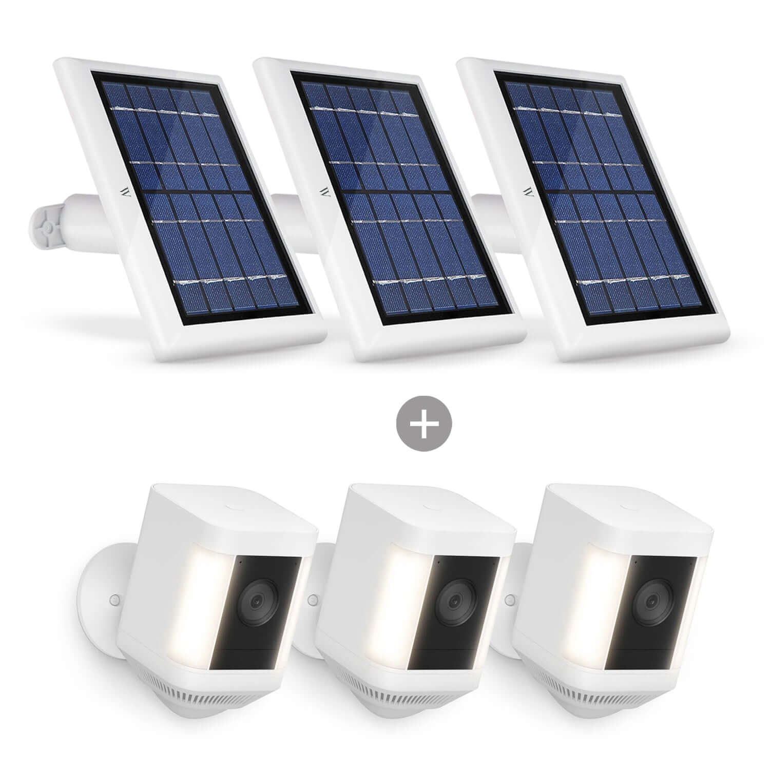 Ring Spotlight Cam Plus Battery + Solar Panel Bundle (1-Pack