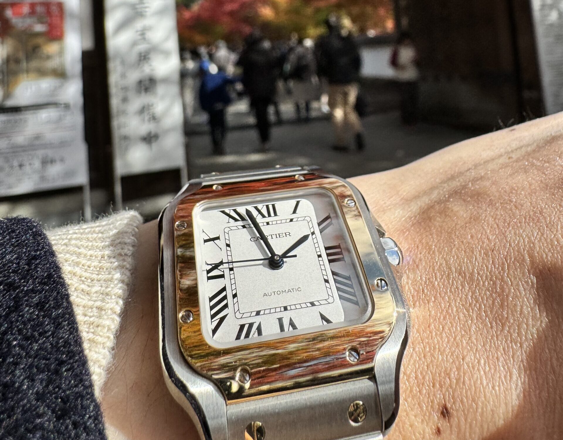 実機レビュー】サントス ドゥ カルティエMMコンビモデル | 腕時計との
