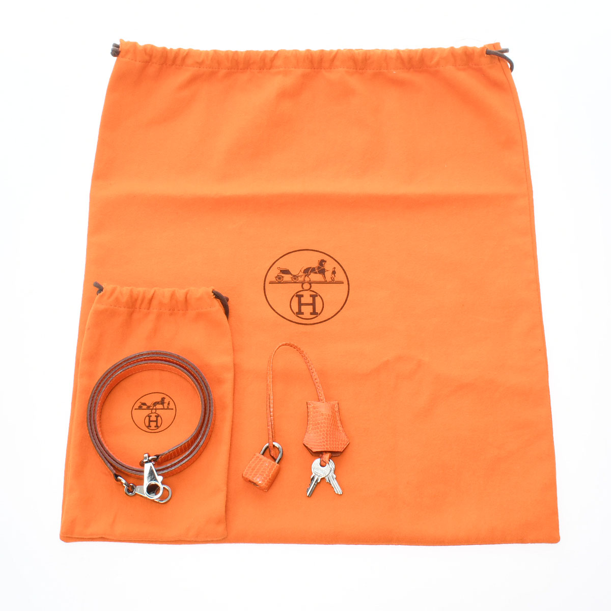 エルメス / HERMES ケリー 25 外縫い オレンジ/ルテニウム金具