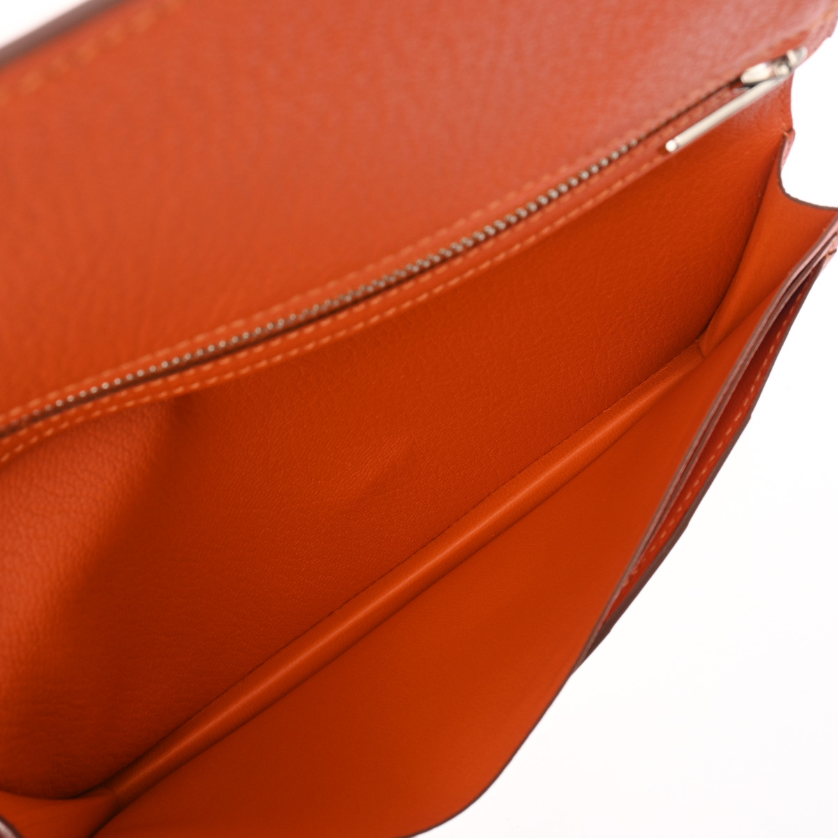 エルメス ベアン スフレ オレンジ オーストリッチ ユニセックス 財布