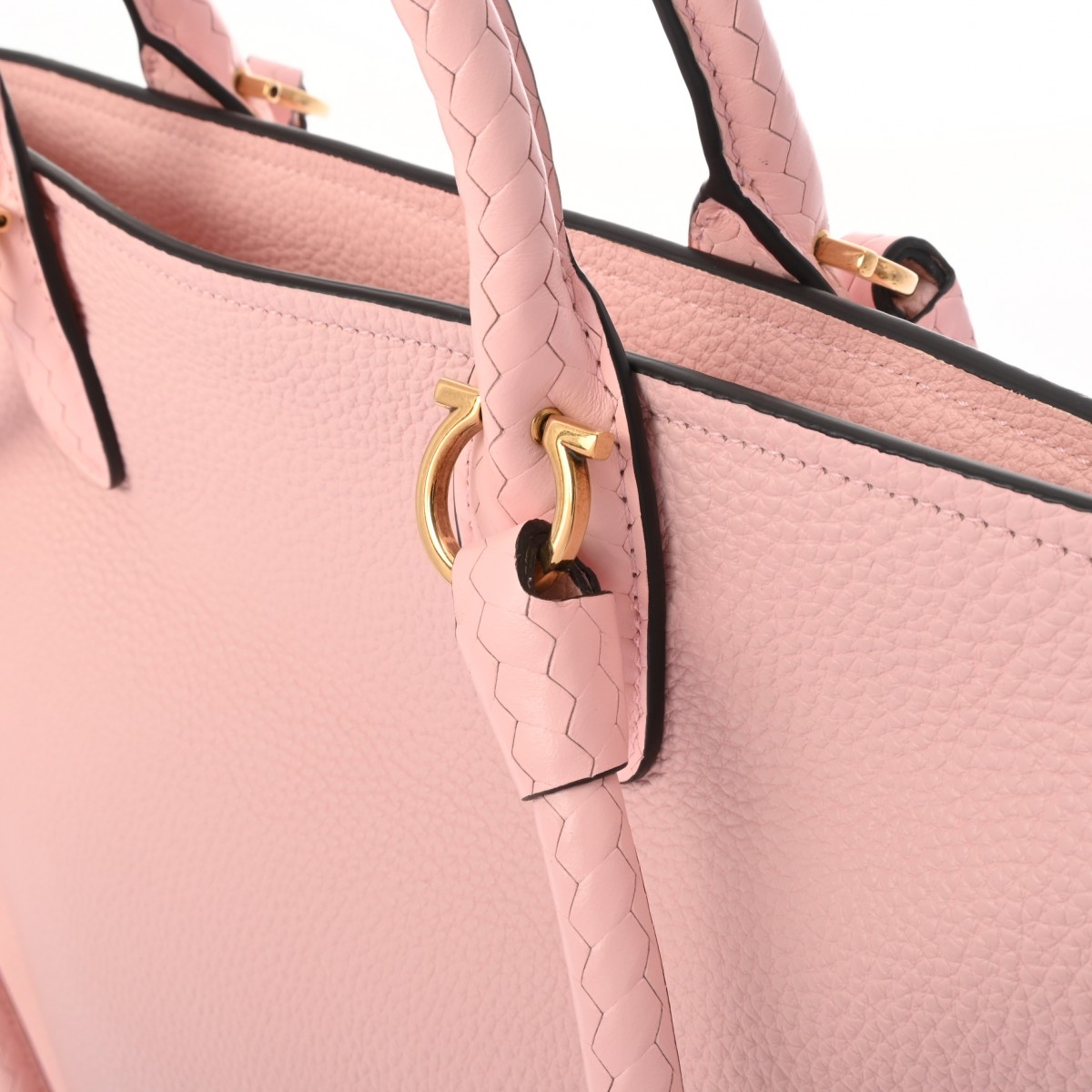 フェラガモ 2WAY ショルダーバッグ ピンク レザー レディース バッグ