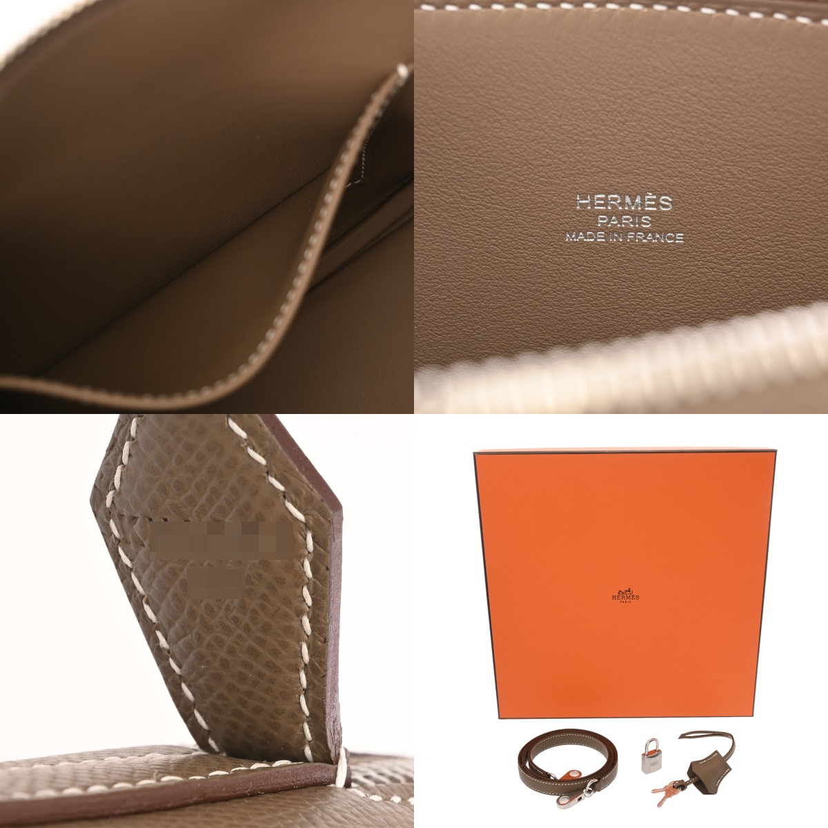 エルメス ボリード 1923 25 2WAY エトゥープ ヴォーエプソン