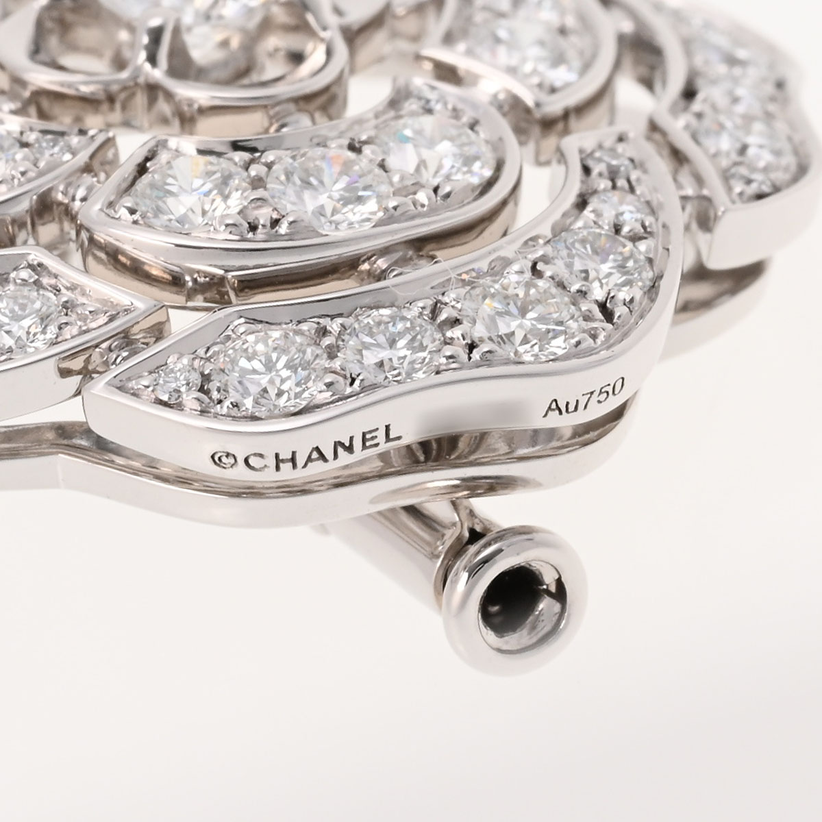 シャネル カメリア ブローチ ダイヤ1.99ct シルバー J11189 K18