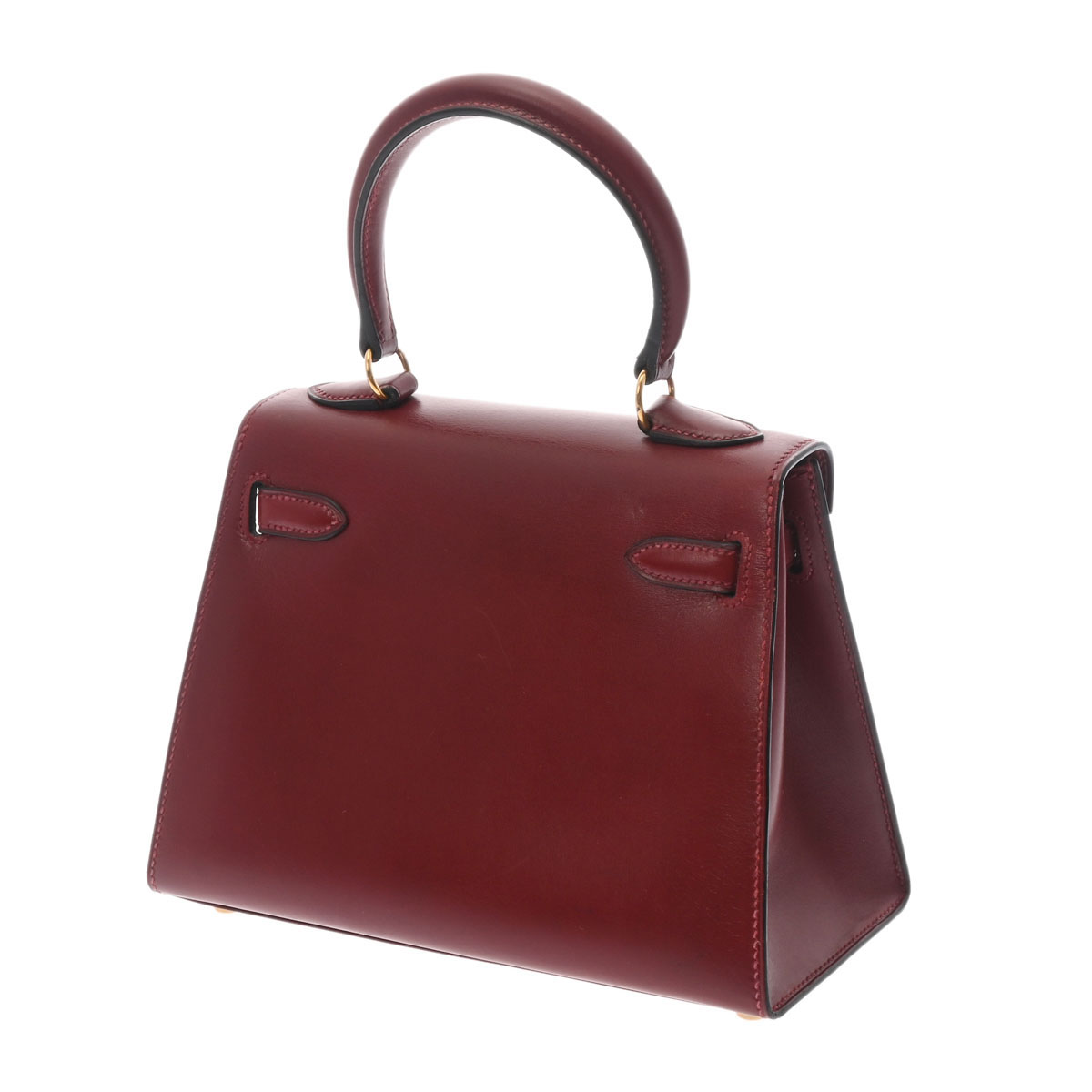 エルメス ミニケリー20 ルージュアッシュ ボックスカーフ レディース