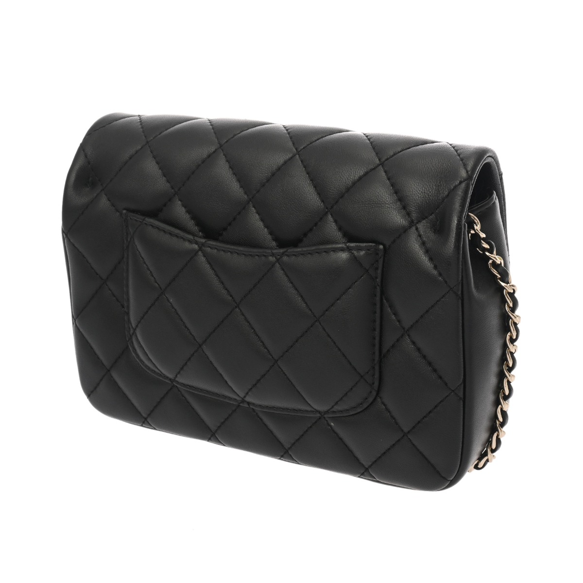 シャネル マトラッセ ミニフラップバッグ ブラック AS1533 ラムスキン