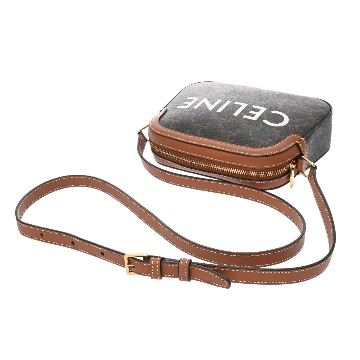 セリーヌ カメラバッグ ブラウン 191522BZK PVC/レザー レディース